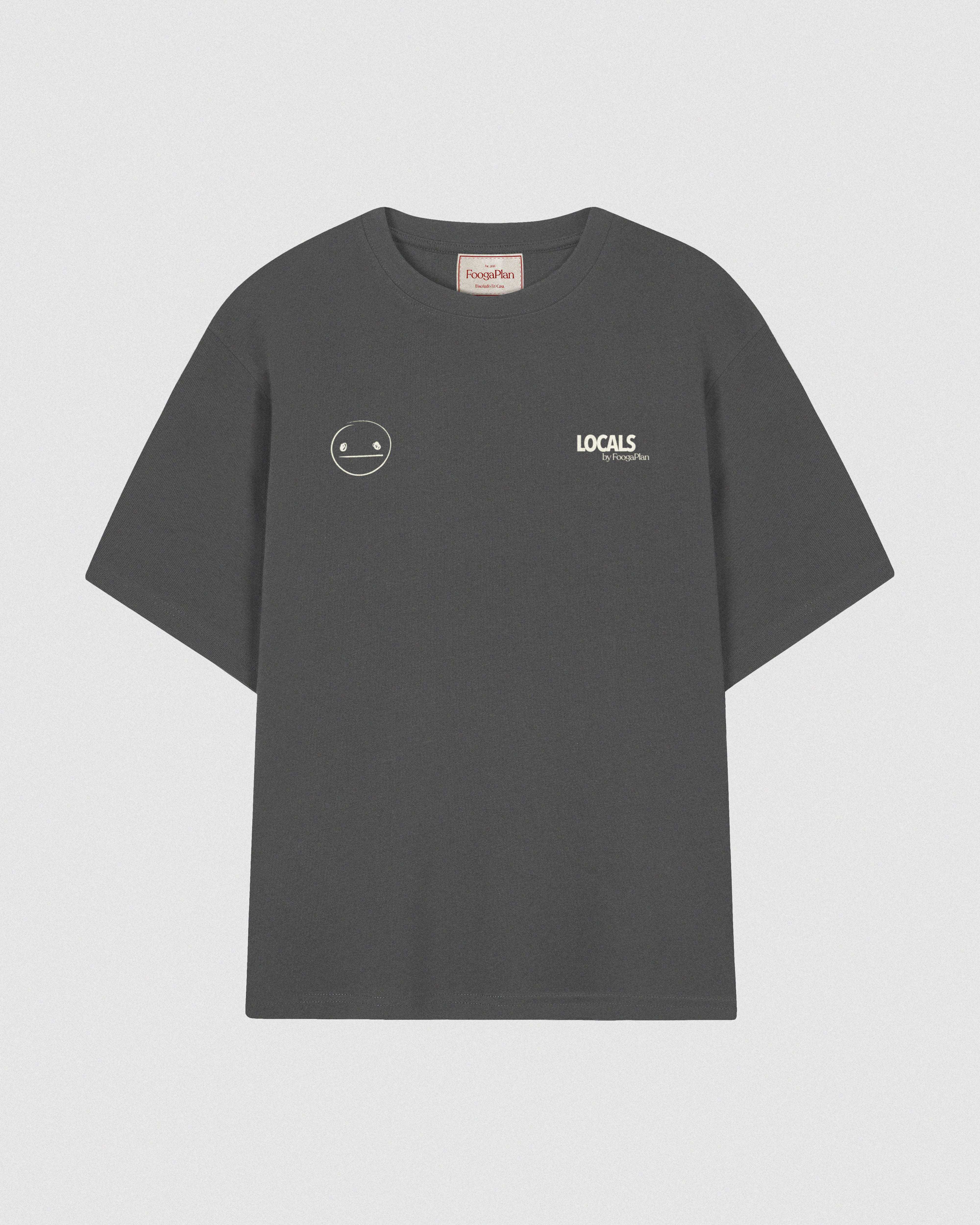 Camiseta Only Locals gris oscuro vista frontal