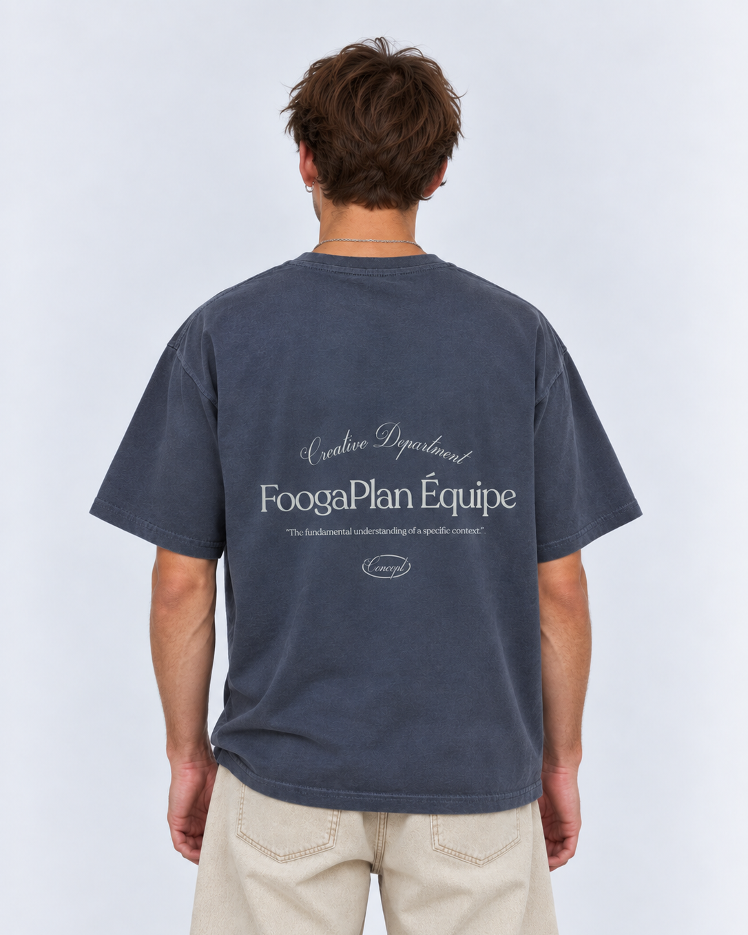 Camiseta Équipe FoogaPlan azul grisáceo de algodón - modelo