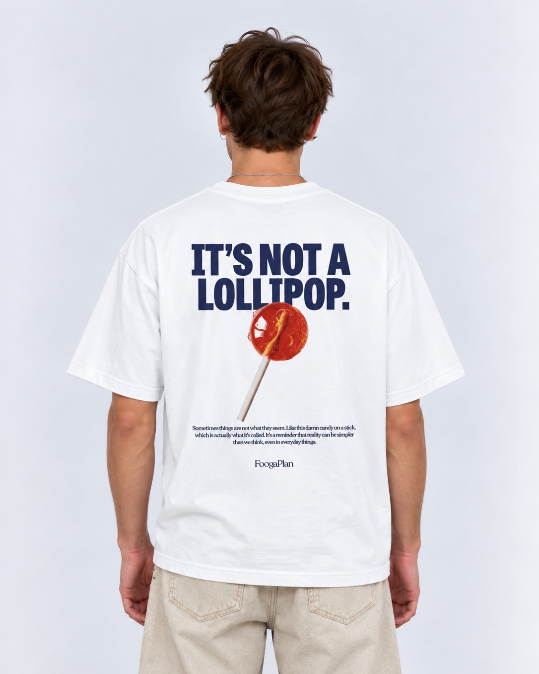 Camiseta Lollipop FoogaPlan blanca - modelo
