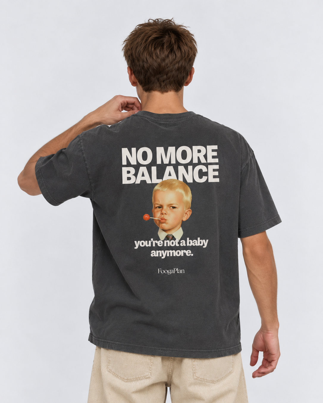 Camiseta No More Balance FoogaPlan gris - modelo