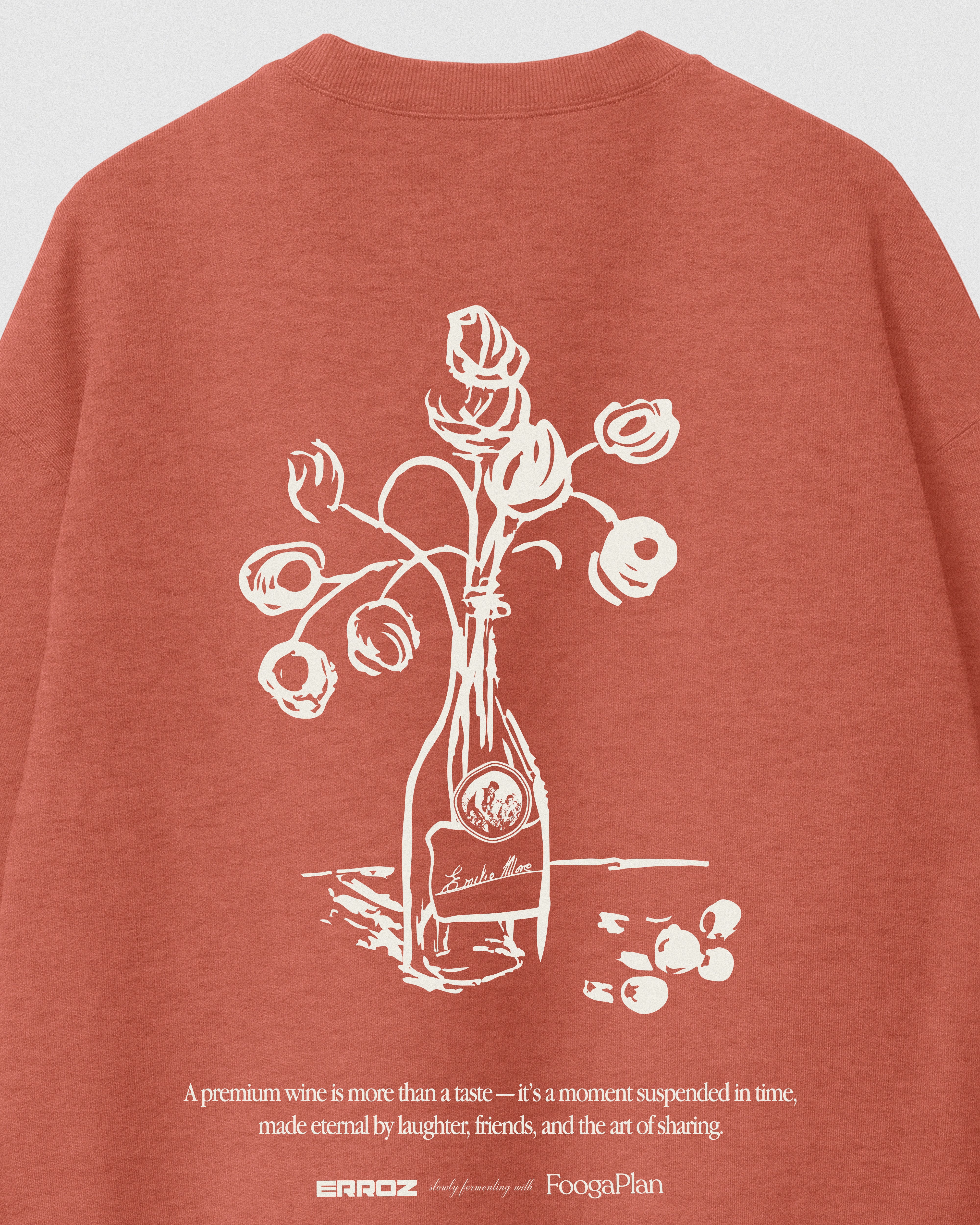 Detalle trasero sudadera Crewneck Fine Wine - edición limitada Pablo Erroz FoogaPlan