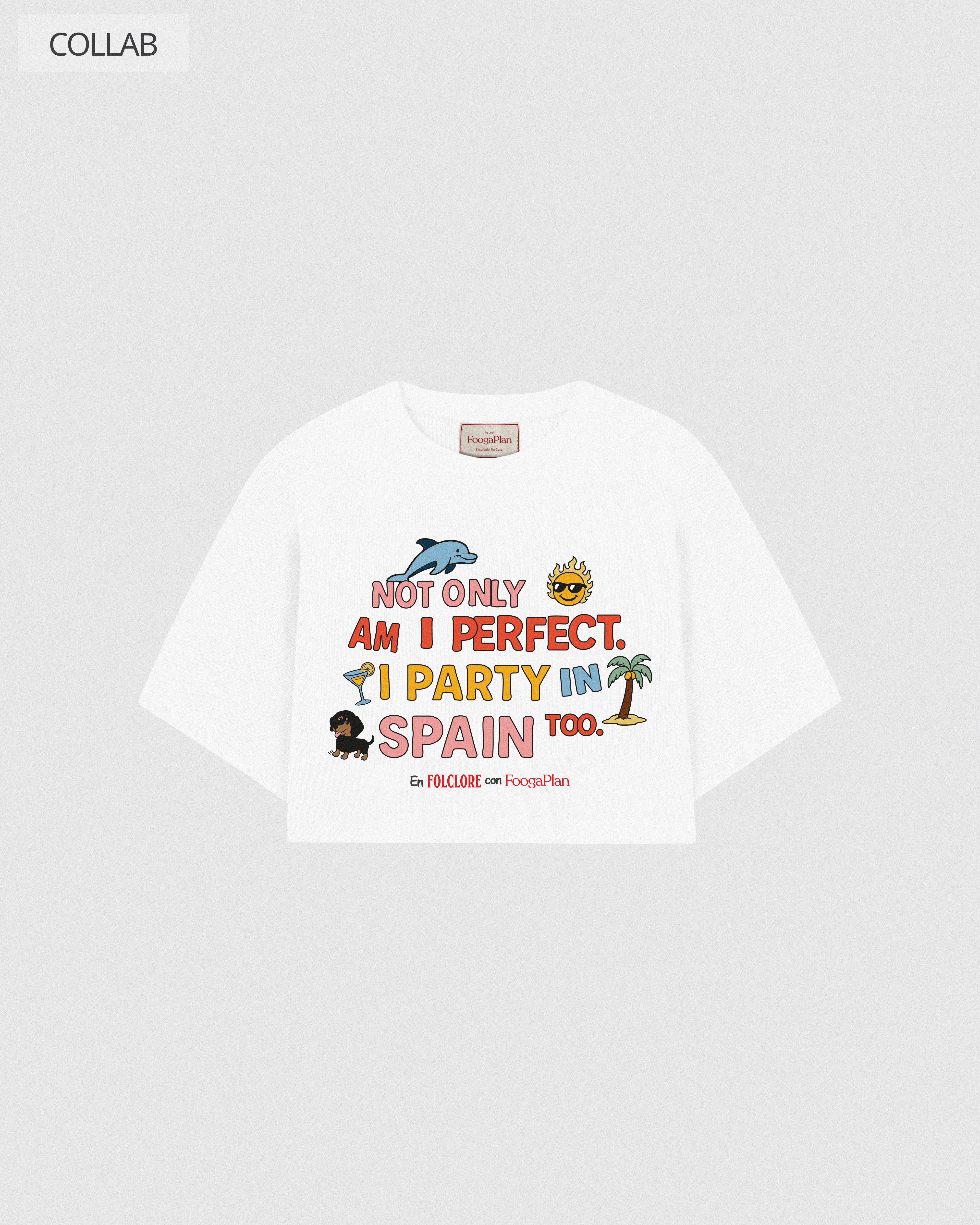 Top camiseta algodón typical spanish party in spain souvenir, estilo alguien que me quiere mucho para mujer cropped