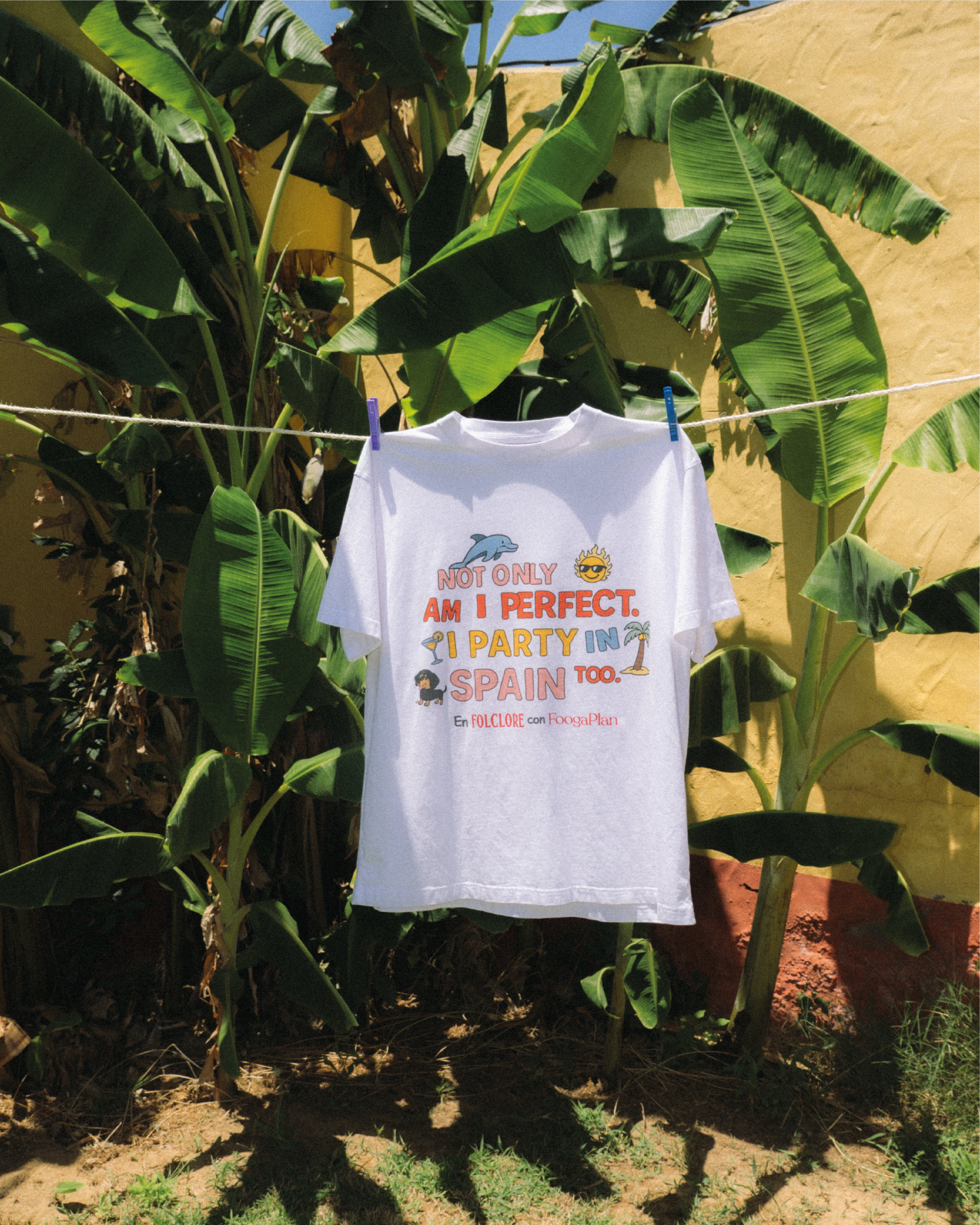 camiseta blanca foogaplan 100% algodon Typical Spanish relaxed fit