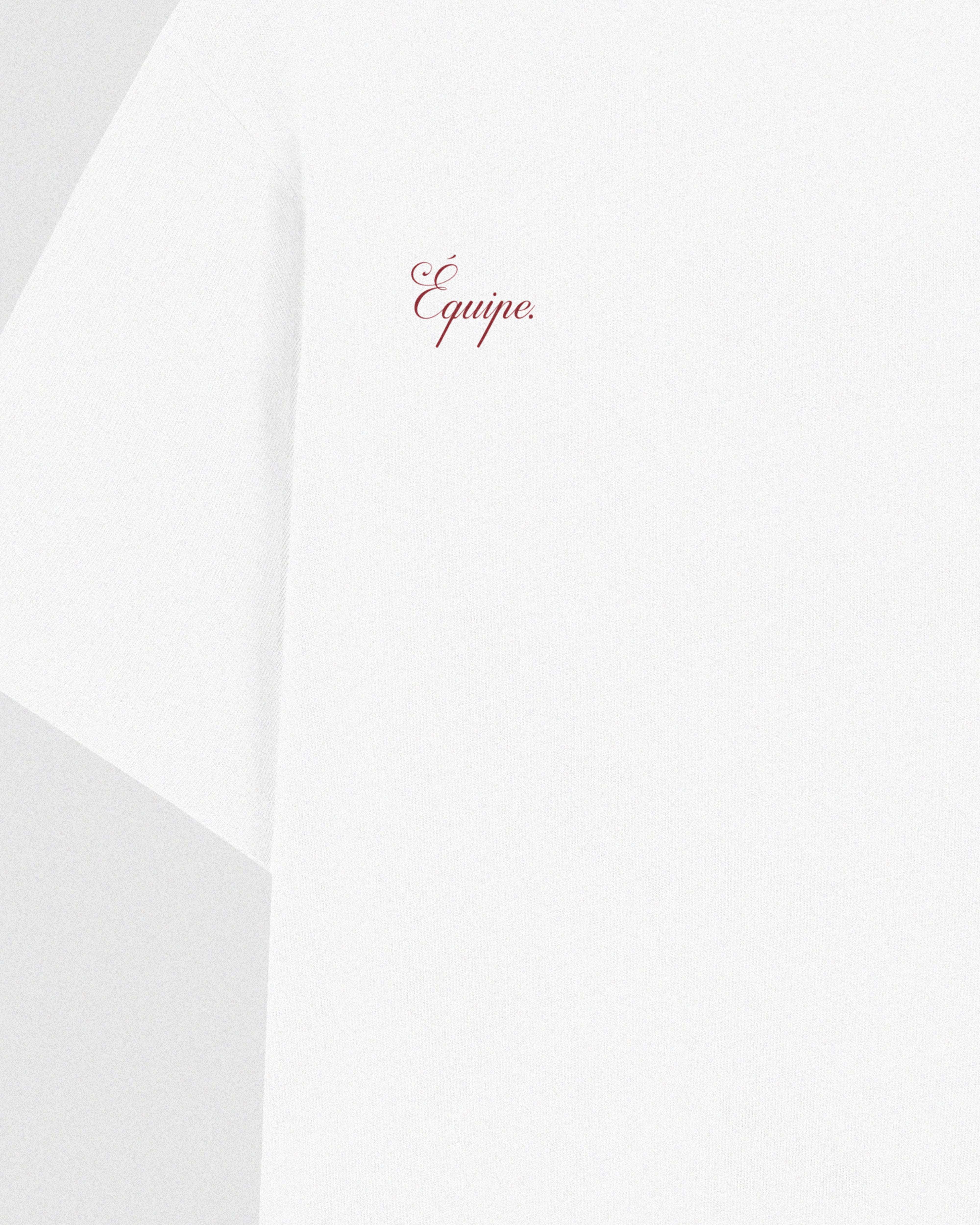 Detalle frontal camiseta Équipe Burdeos FoogaPlan - bestseller algodón premium