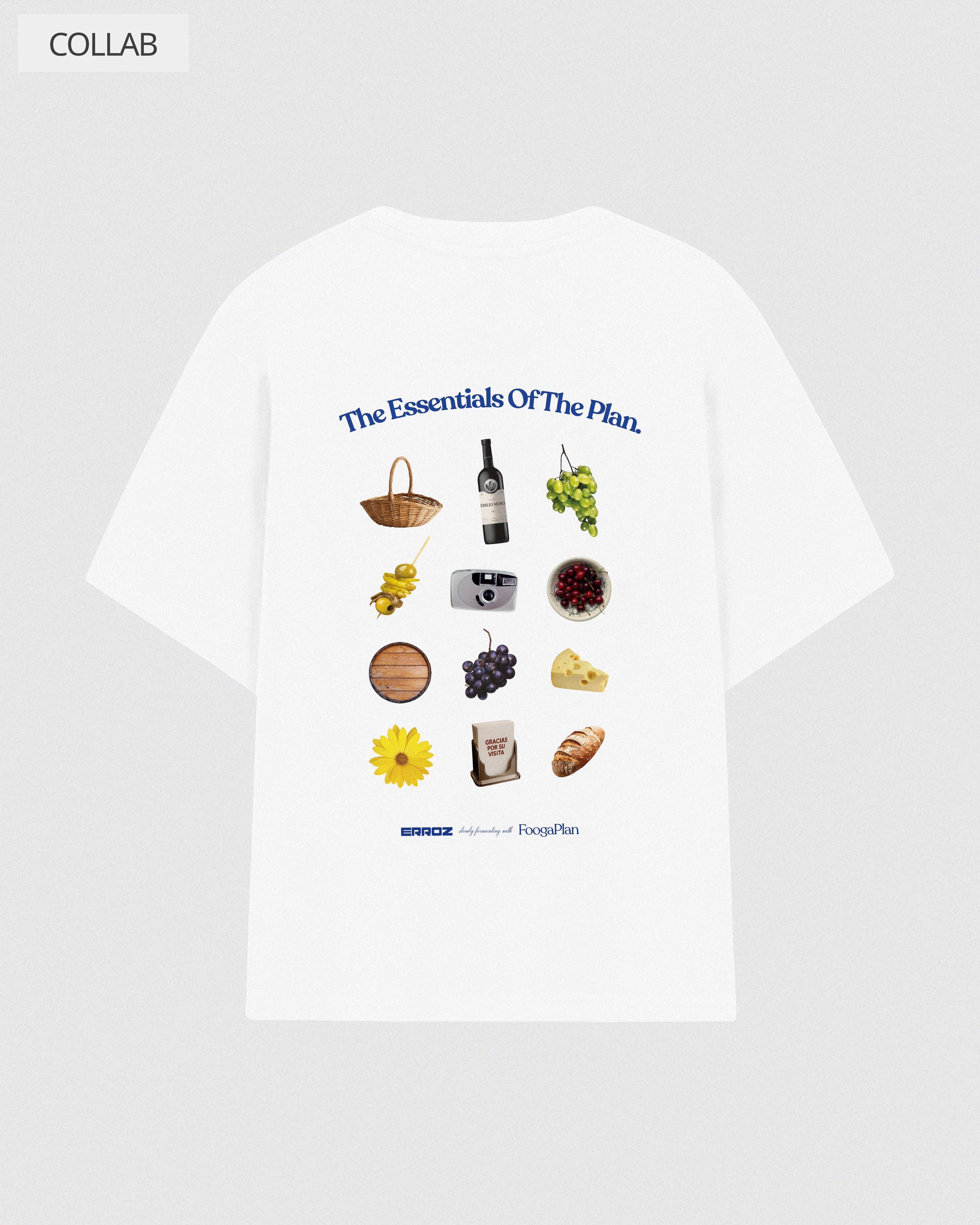 Camiseta The Essentials FoogaPlan x Pablo Erroz x Emilio Moro - vista frontal starter pack vino