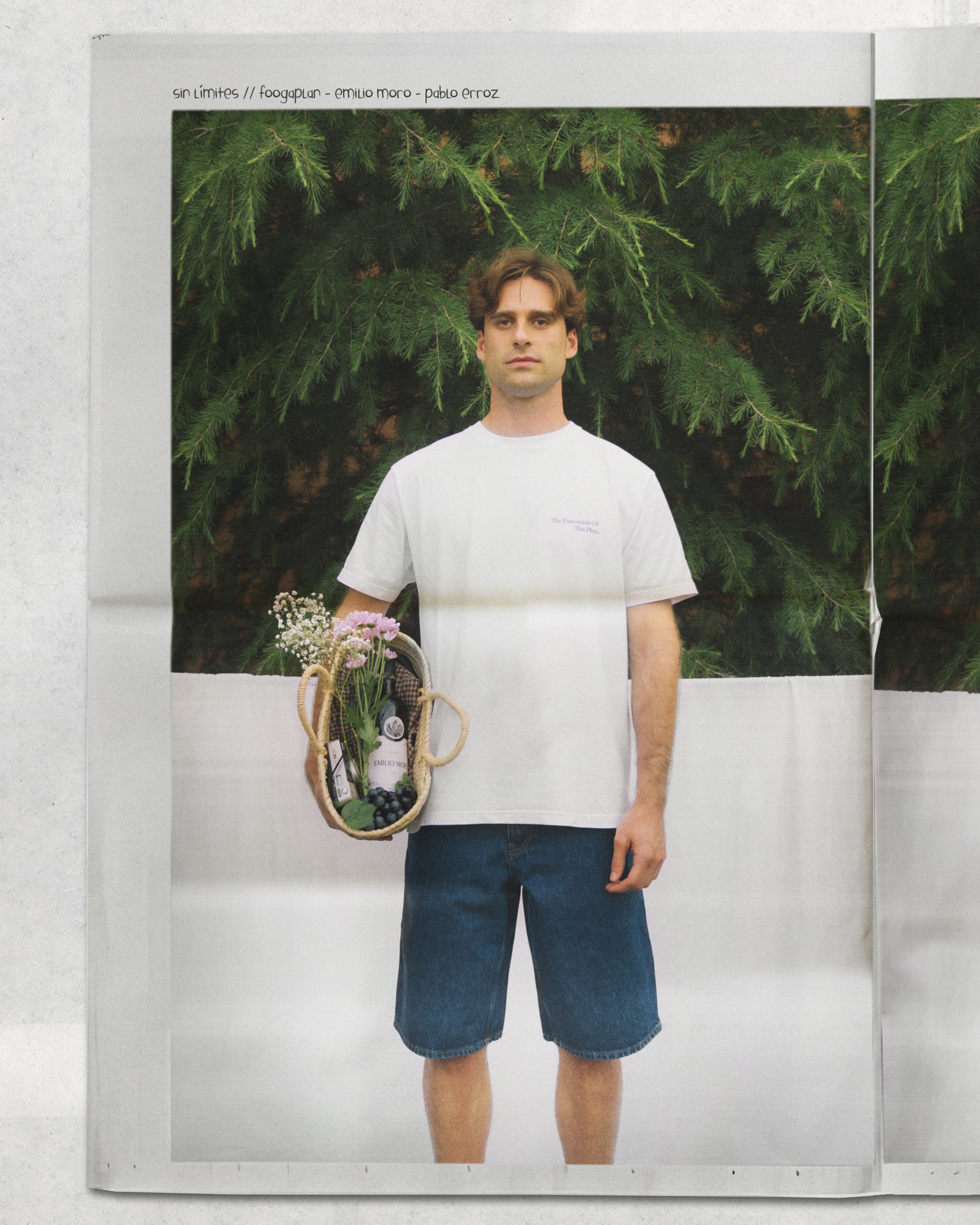 Camiseta The Essentials FoogaPlan x Pablo Erroz x Emilio Moro - modelo streetwear vino