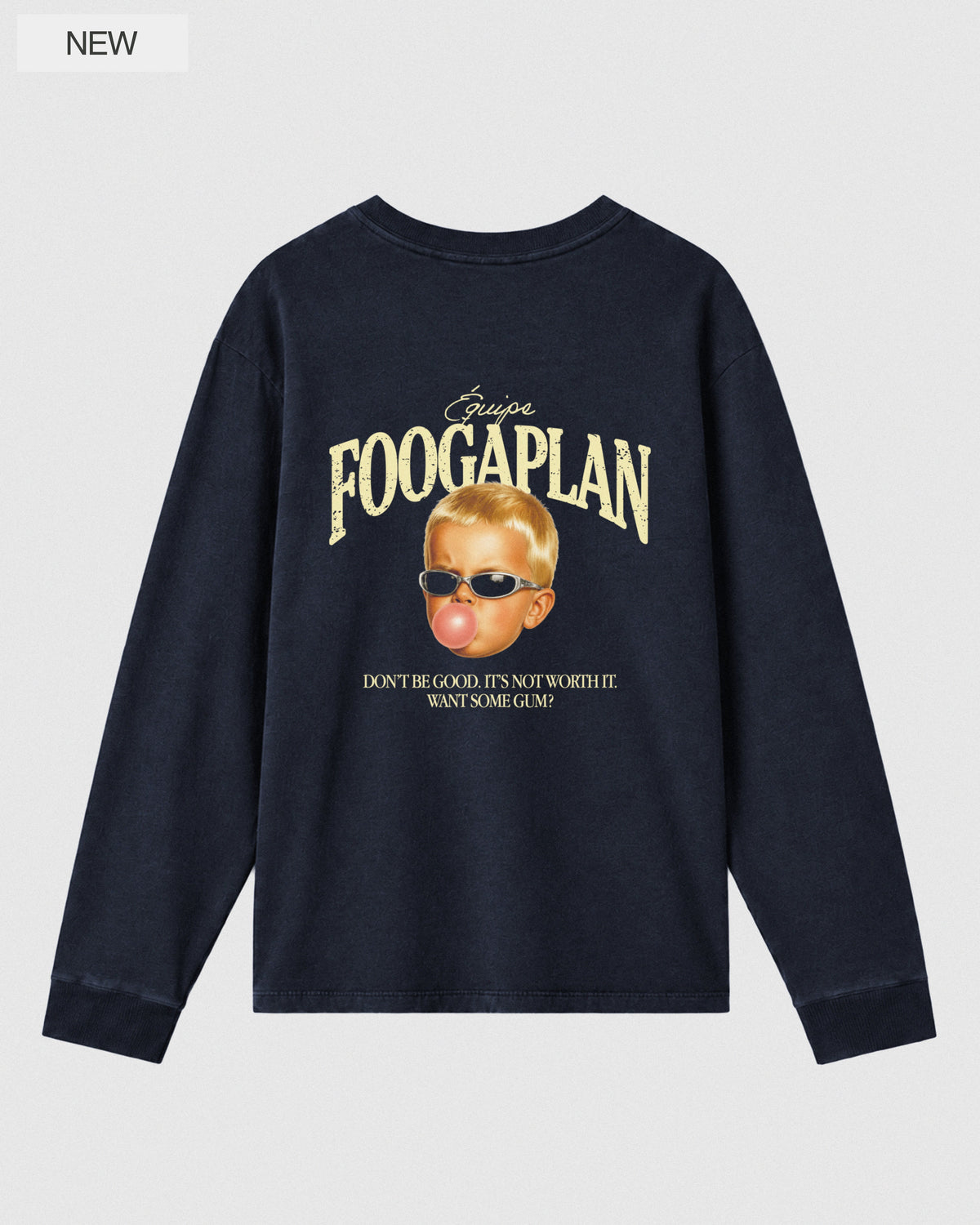 T-shirt Gum Long-Sleeve bleu marine FoogaPlan - vue de dos