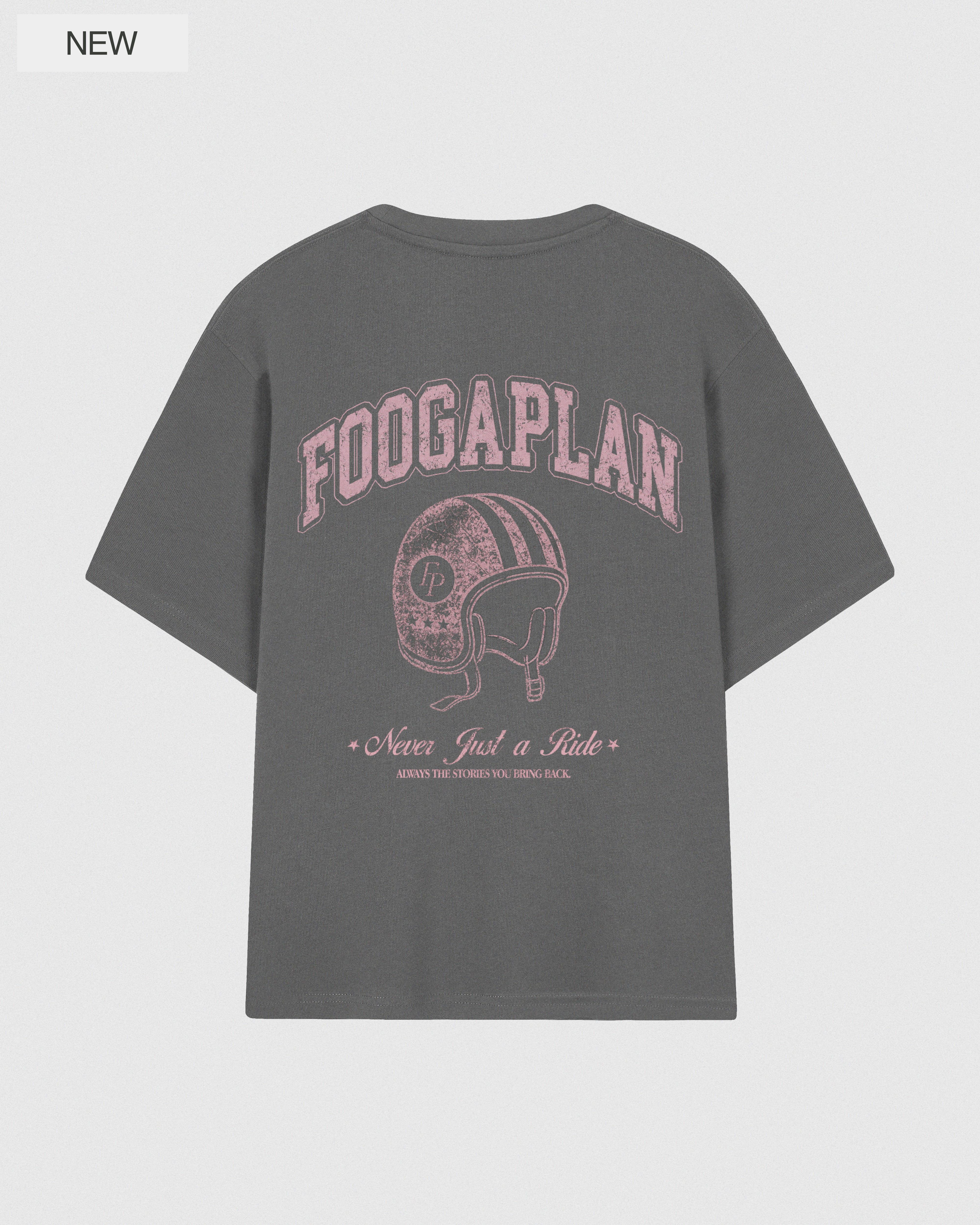 Camiseta Just a Ride gris FoogaPlan - vista print trasero espalda