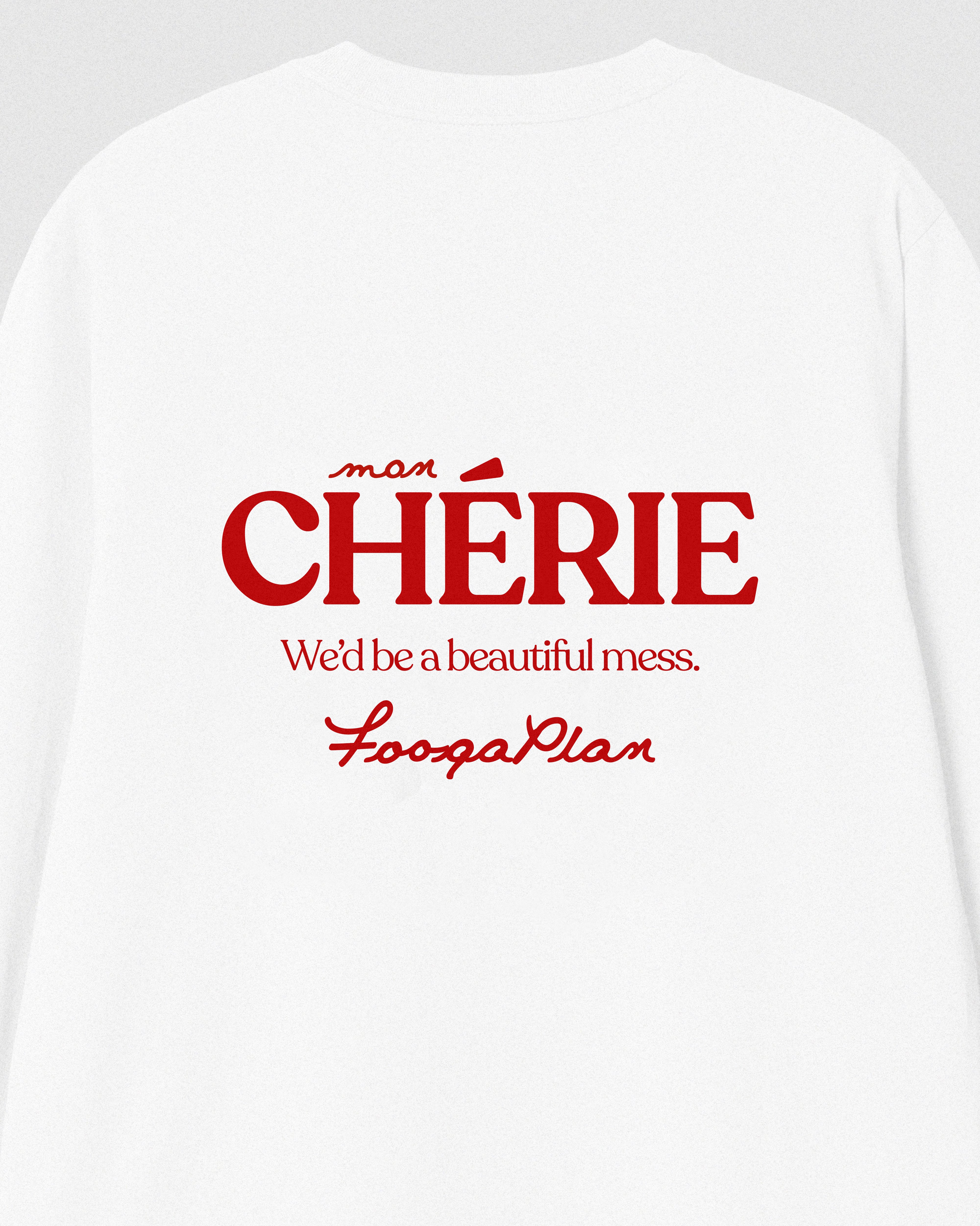 camiseta manga larga blanco serigrafía algodón foogaplan unisex
