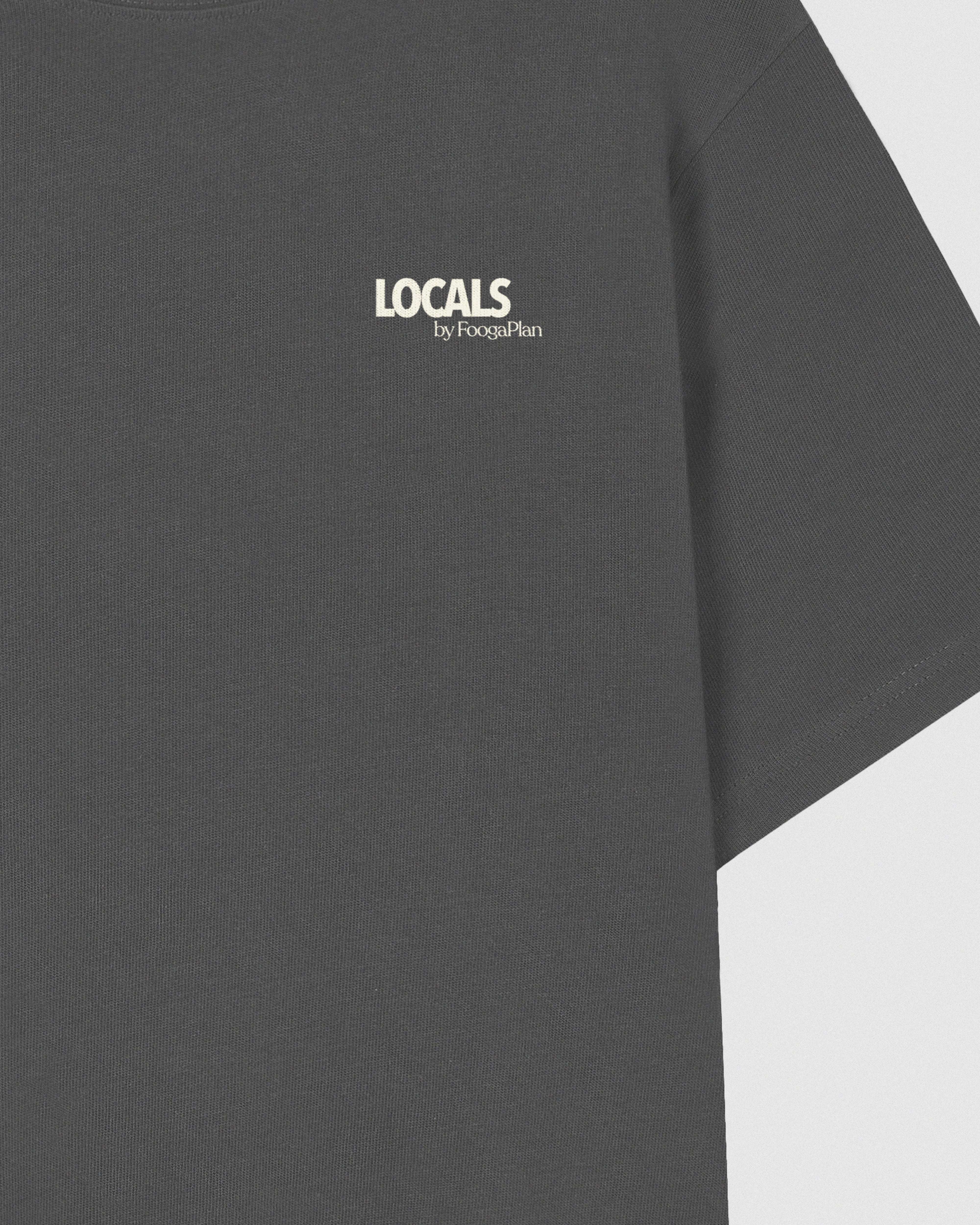 Detalle Camiseta Only Locals gris vista frontal