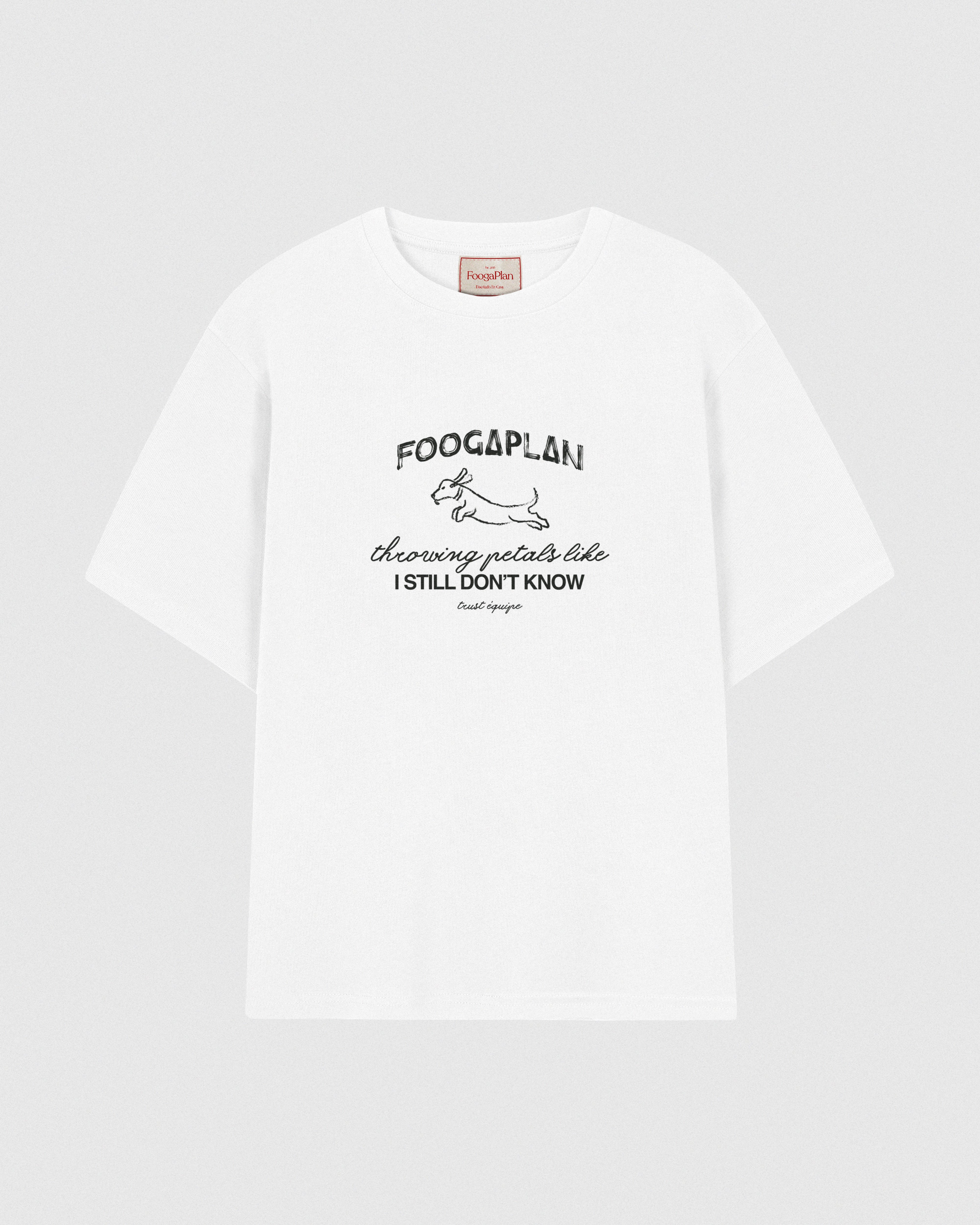Camiseta Petals blanco FoogaPlan - vista print frontal