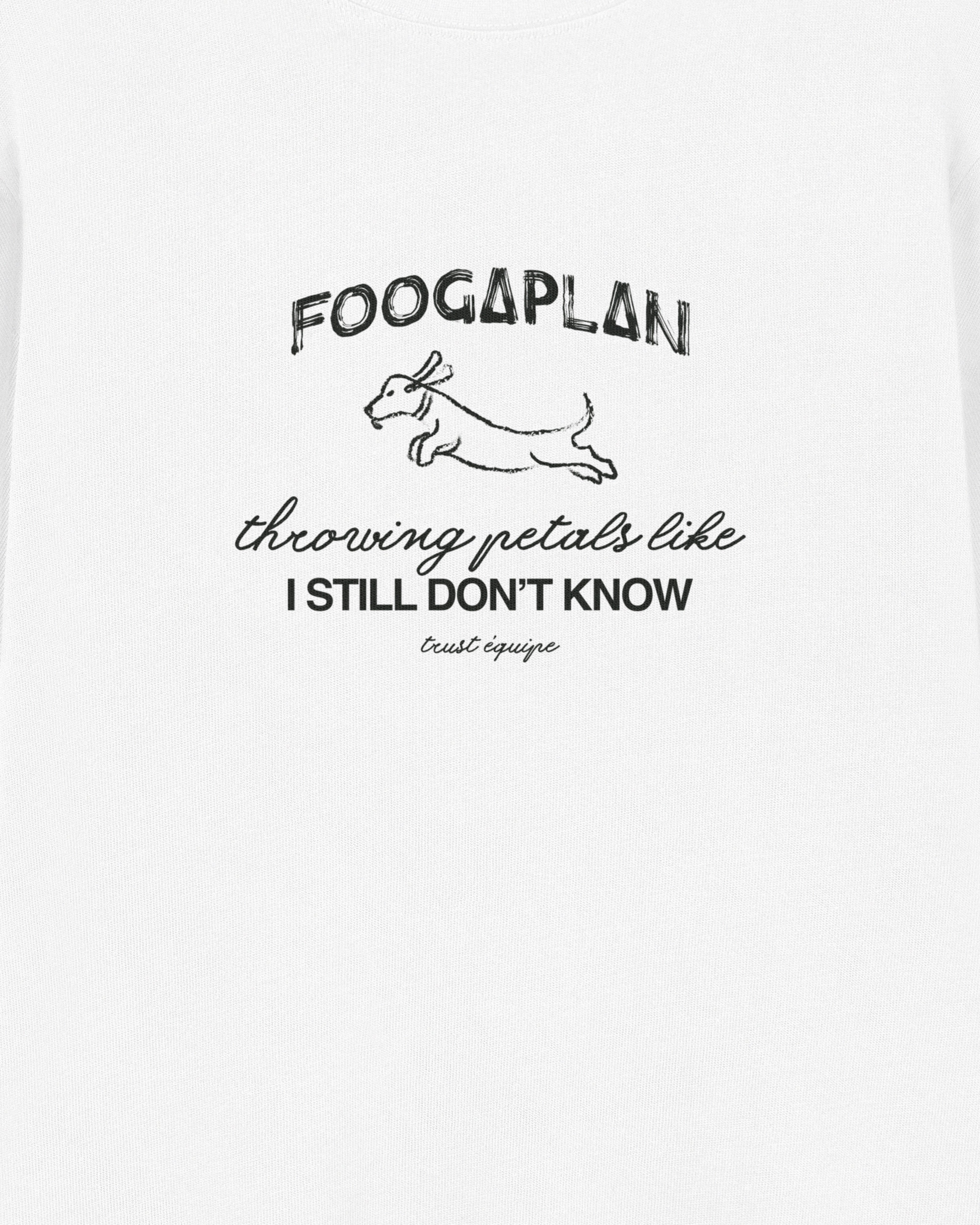 Camiseta Petals blanco FoogaPlan - vista detalle print delantero