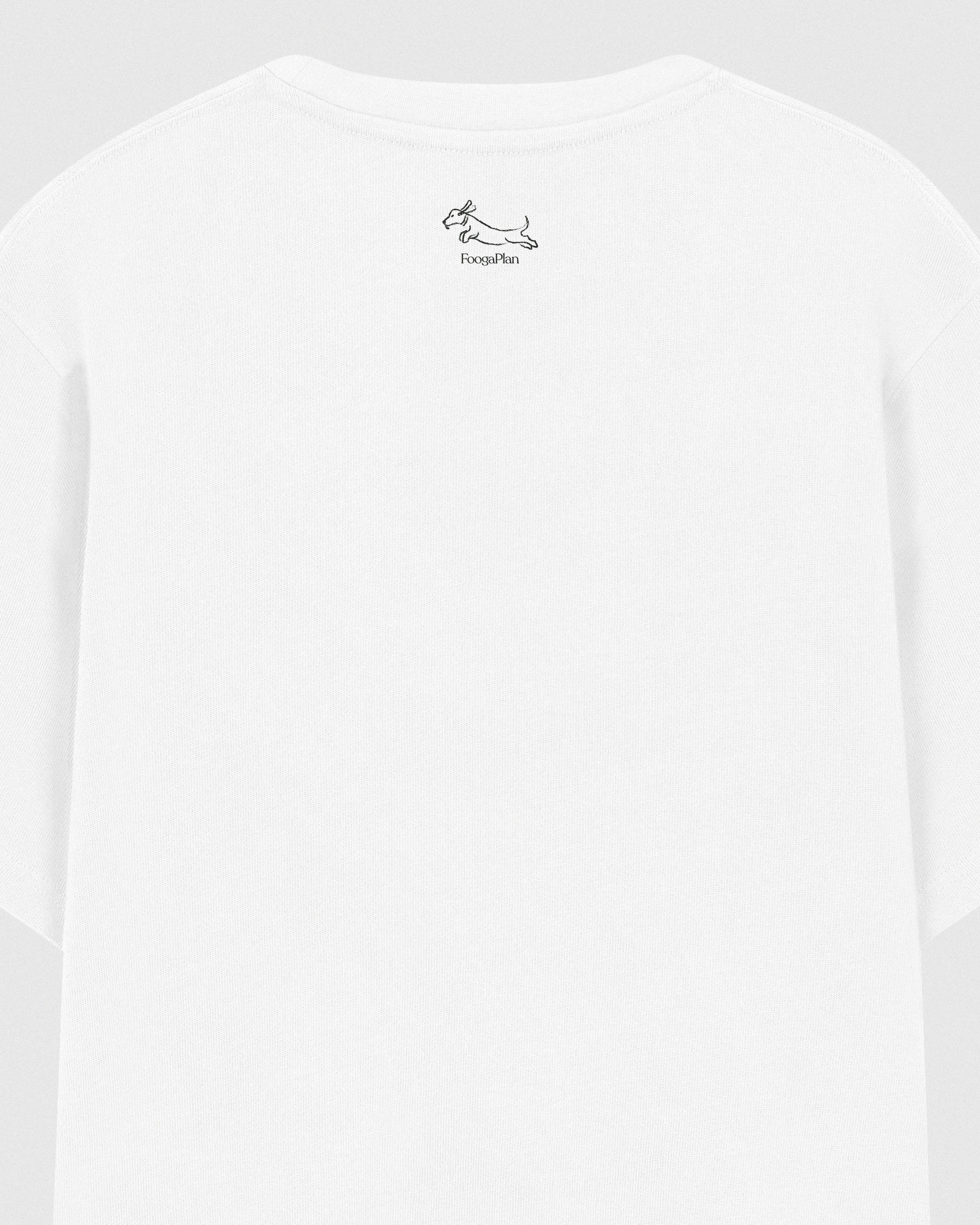 Camiseta Petals blanco FoogaPlan - vista detalle print trasero
