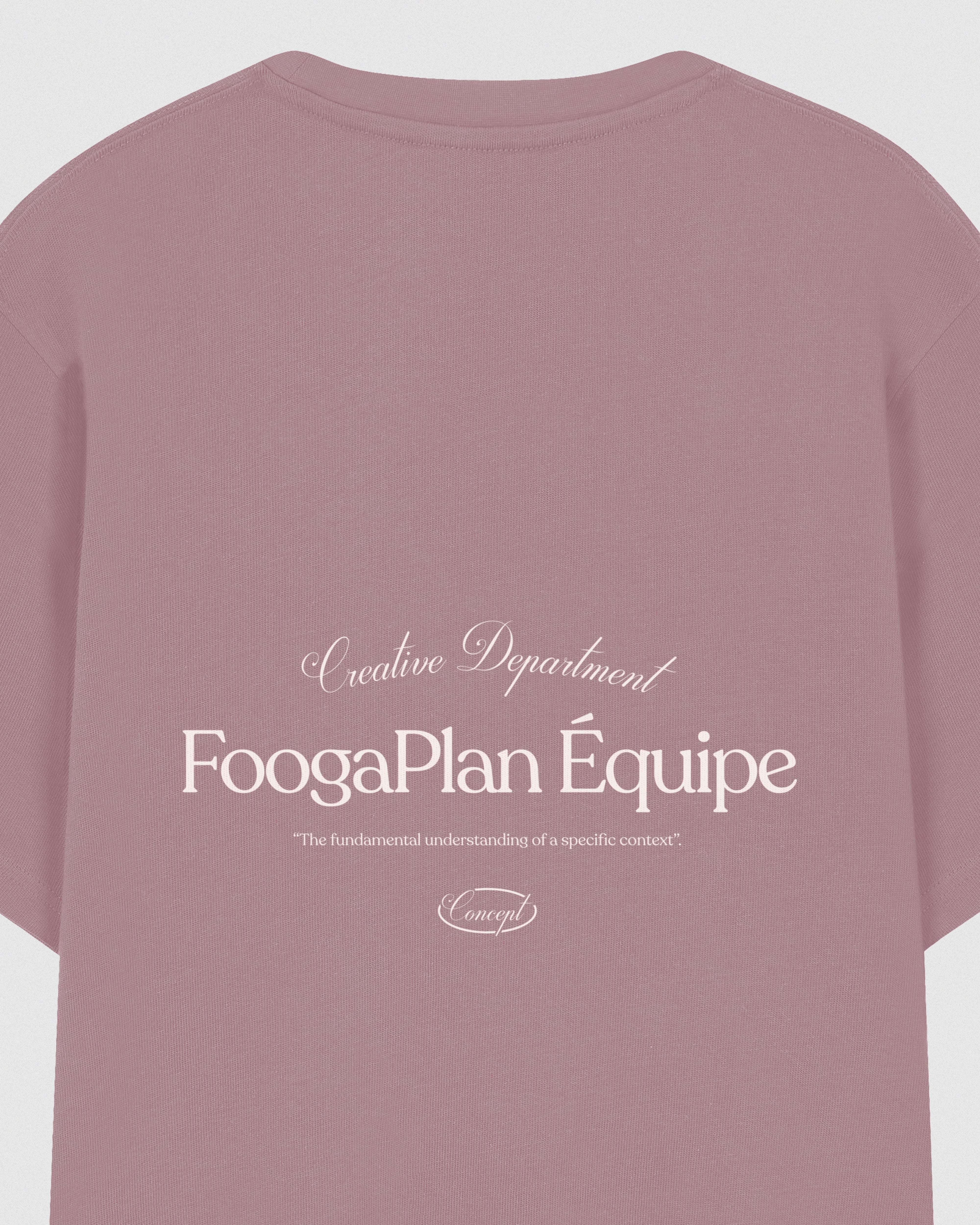 Camiseta Équipe Blush rosa FoogaPlan detalle vista espalda - 100% algodón serigrafía