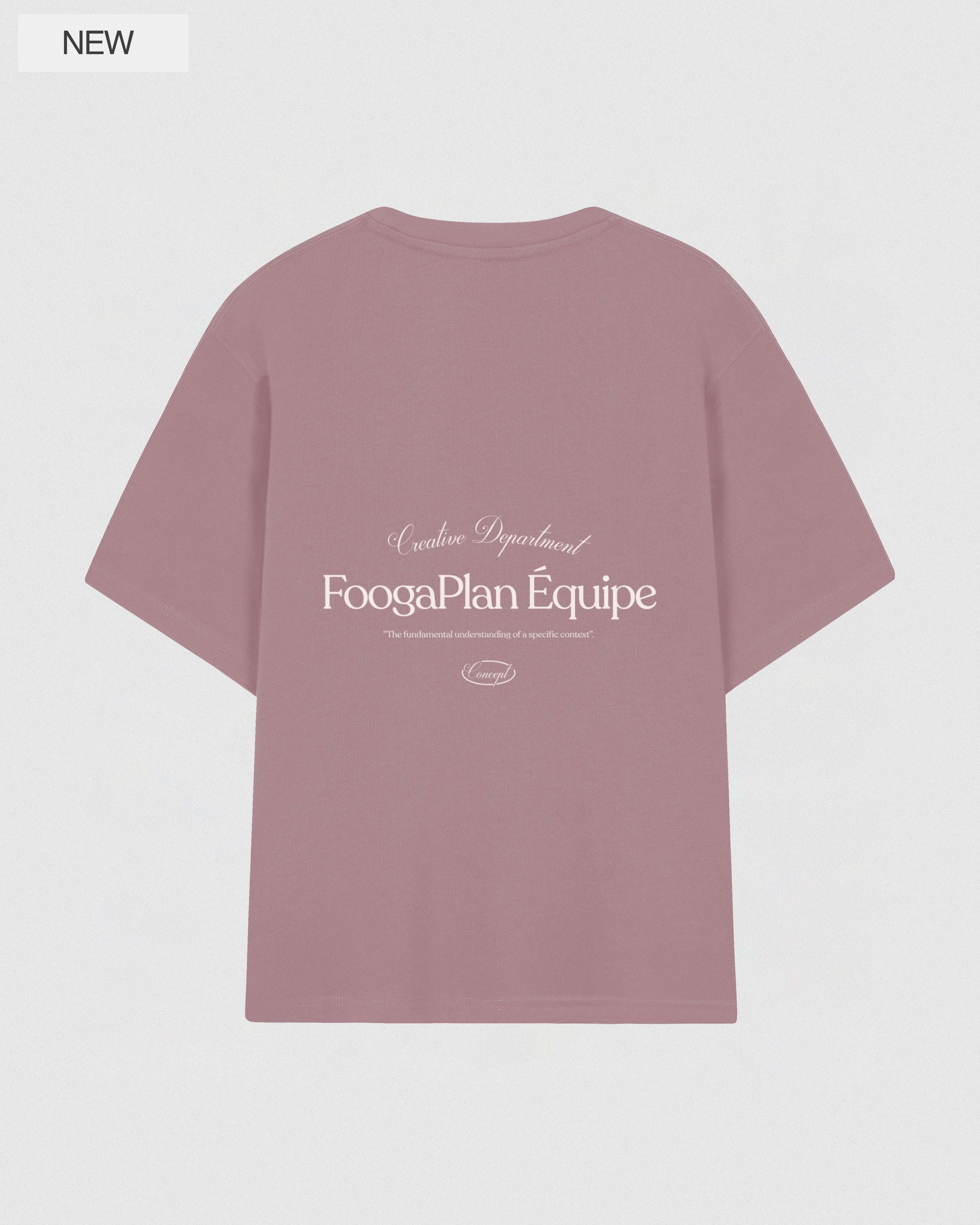Camiseta Équipe Blush rosa FoogaPlan vista espalda - 100% algodón serigrafía