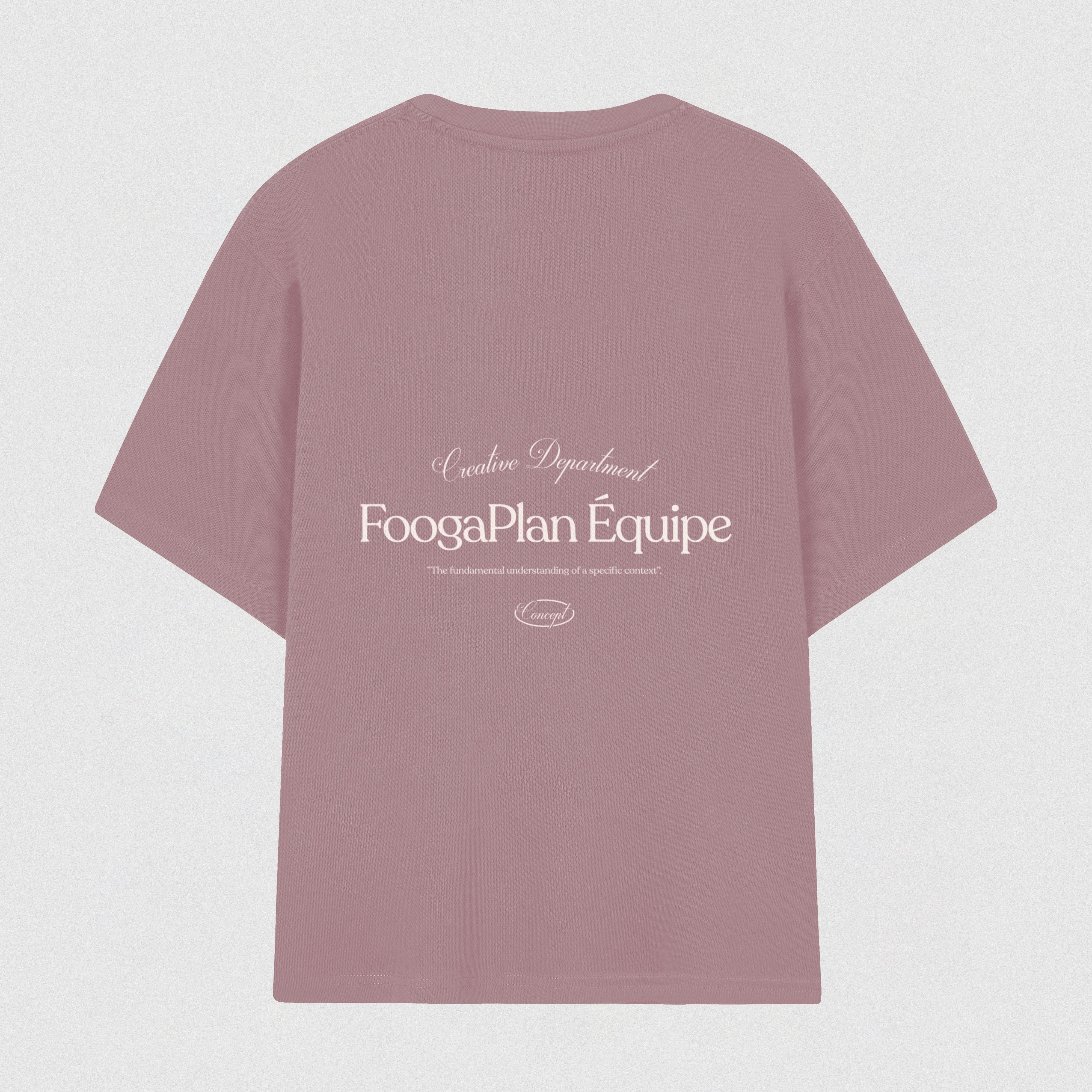camiseta manga corta rosa serigrafía algodón foogaplan unisex