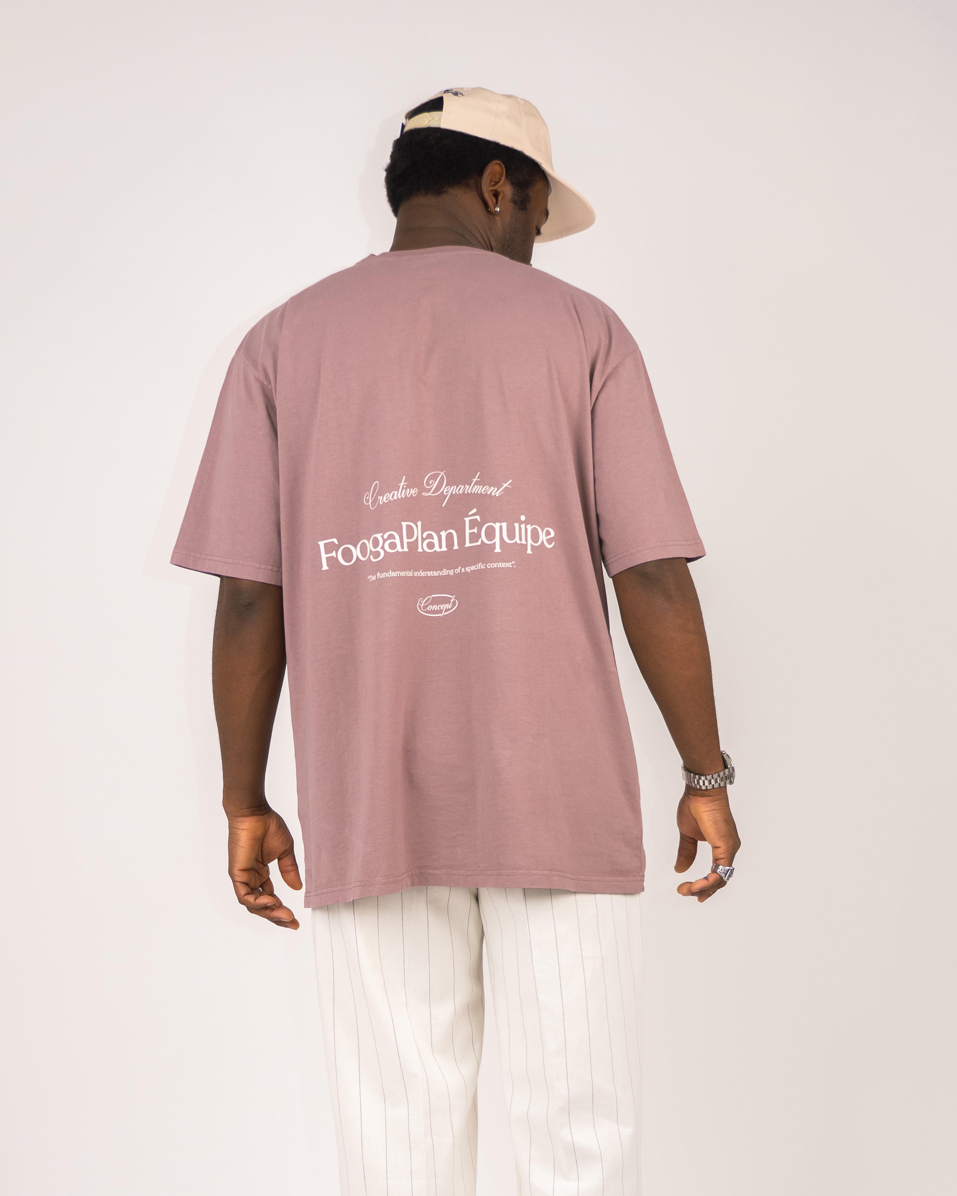 camiseta manga corta rosa serigrafía algodón foogaplan unisex