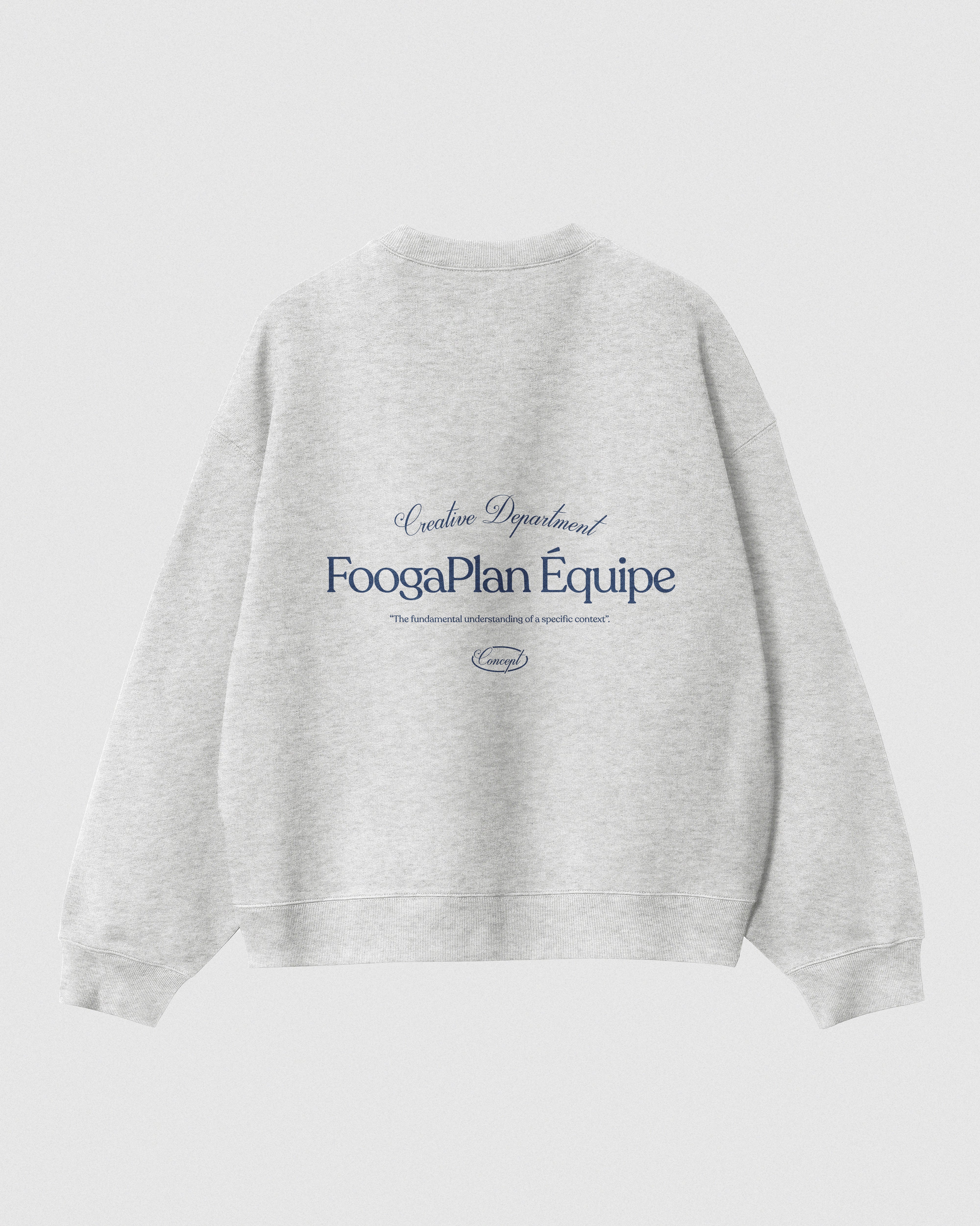 Sudadera Équipe Crewneck gris jaspeado vista trasera - 100% algodón fabricada en Portugal