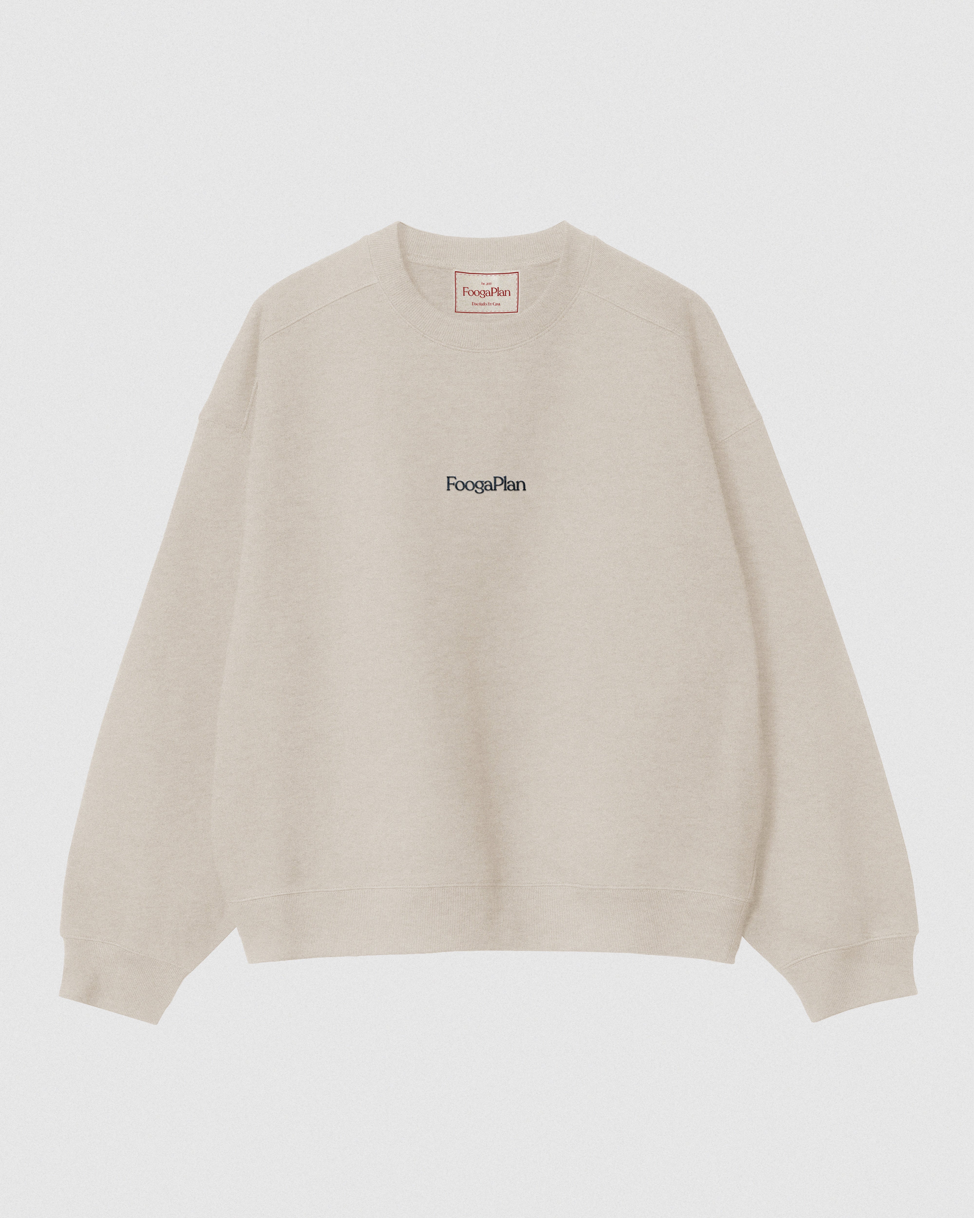FoogaPlan First Rule Crewneck Off-white - Sudadera 100% algodón vista frontal