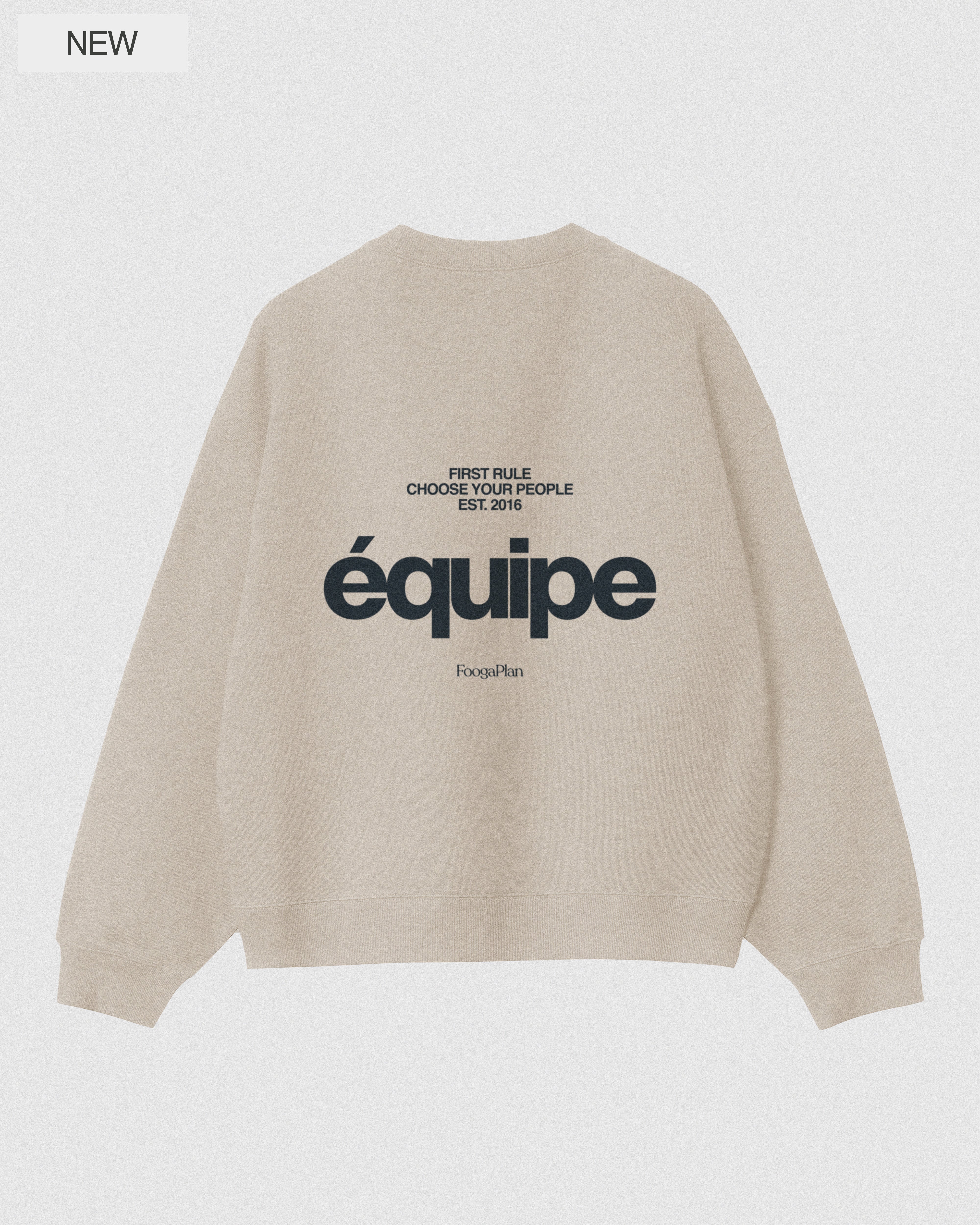 FoogaPlan First Rule Crewneck Off-white - Sudadera 100% algodón vista trasera