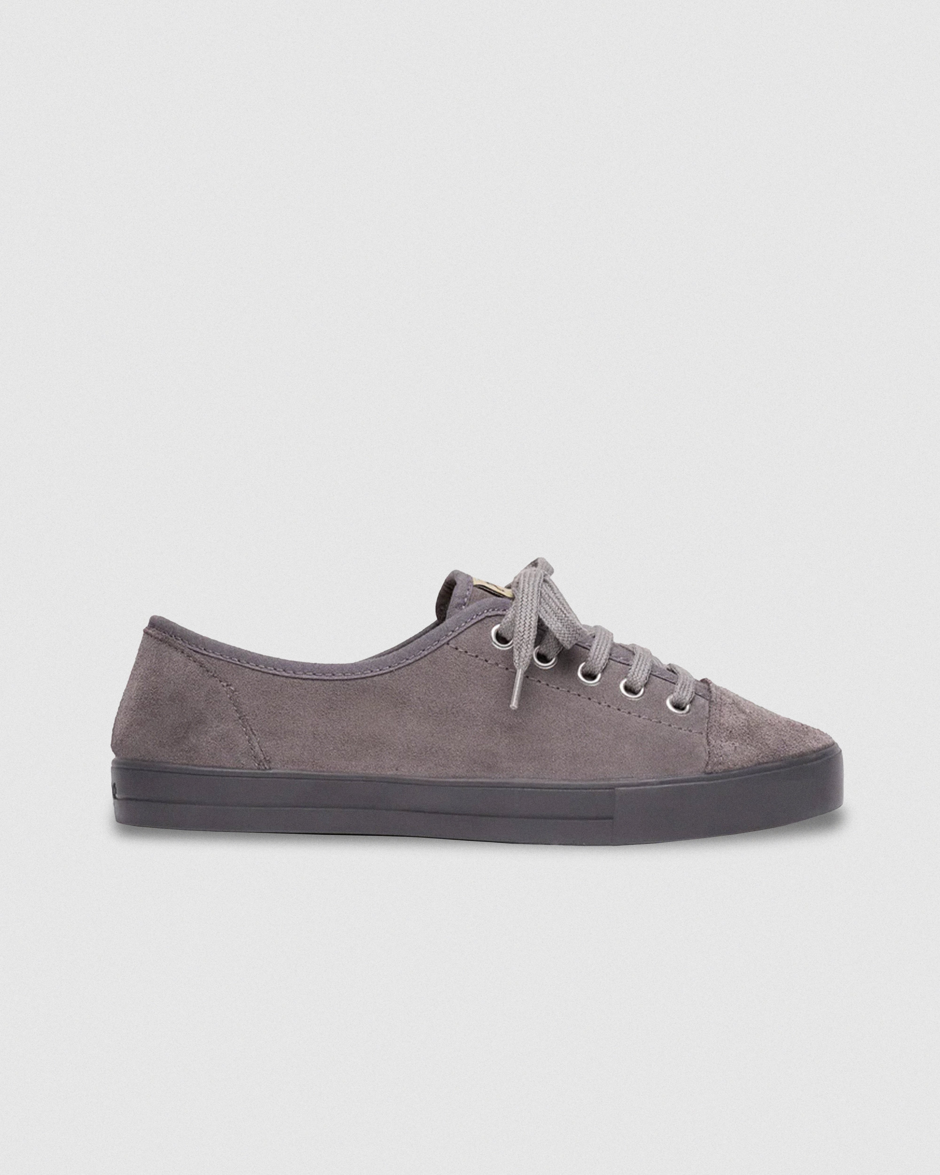 Zapatillas FoogaPlan ONE Kitt gris vista lateral - Calzado urbano made in Spain