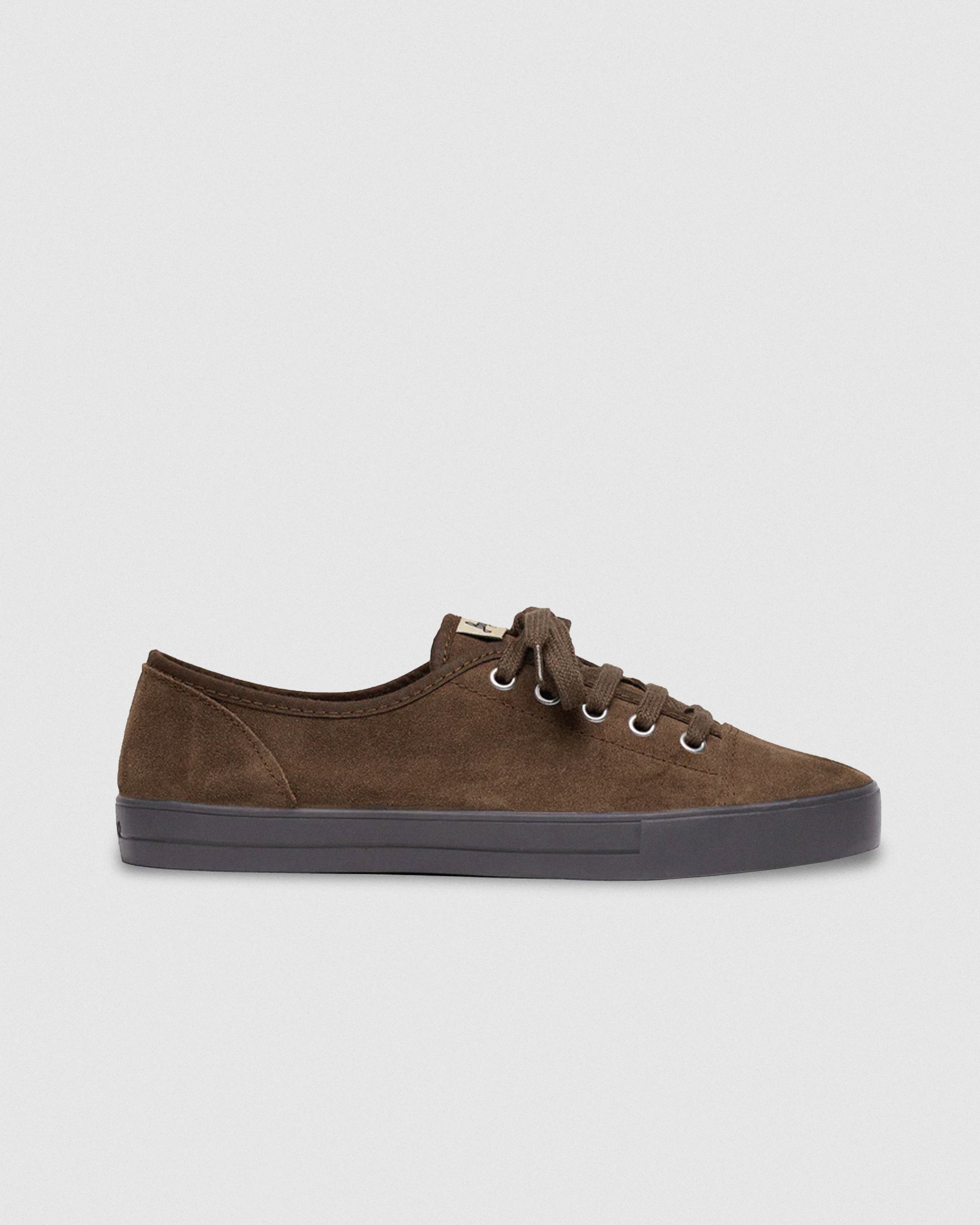 Zapatillas FoogaPlan ONE Military marrón vista lateral - Calzado urbano made in Spain