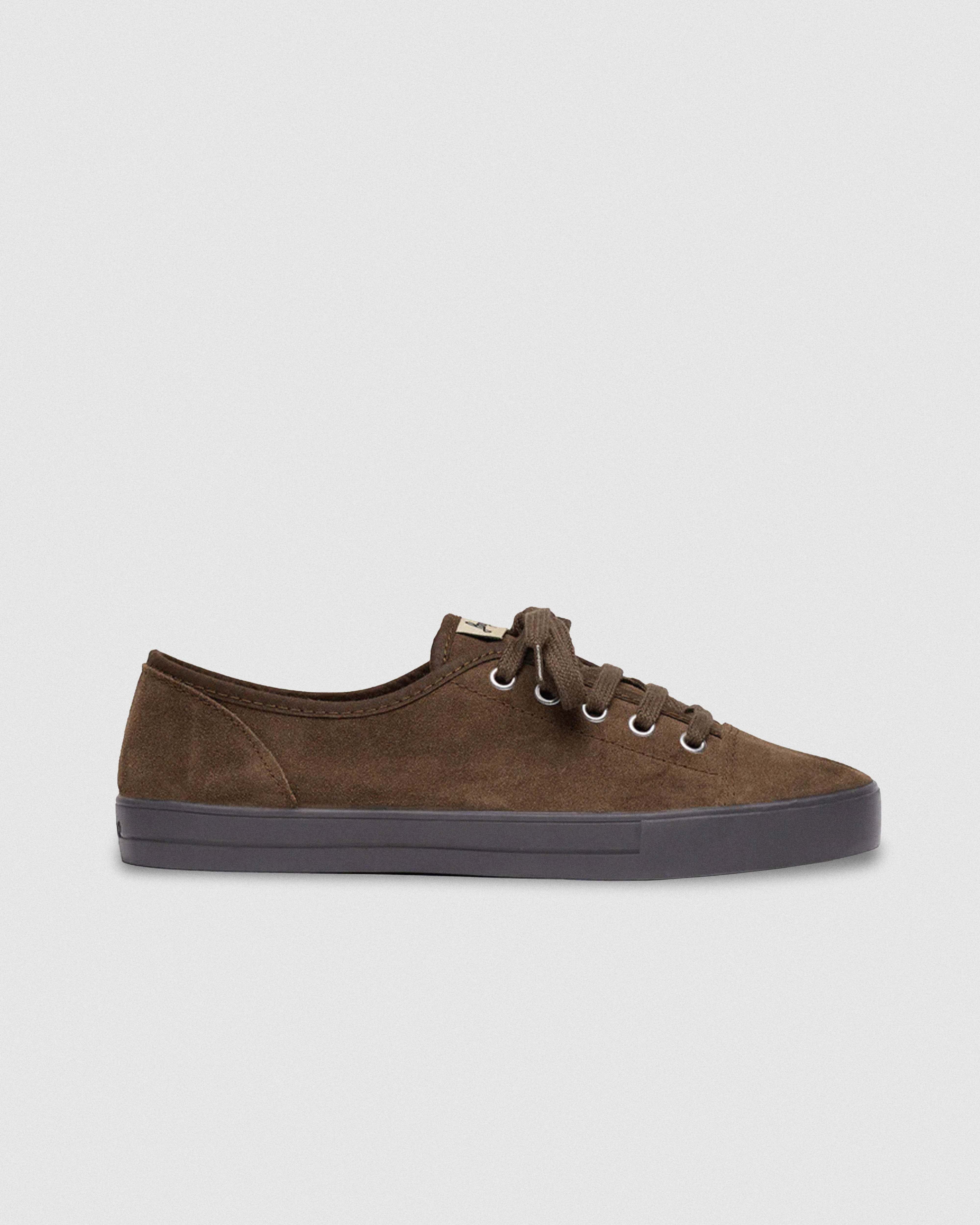 Zapatillas FoogaPlan ONE Military marrón vista lateral - Calzado urbano made in Spain