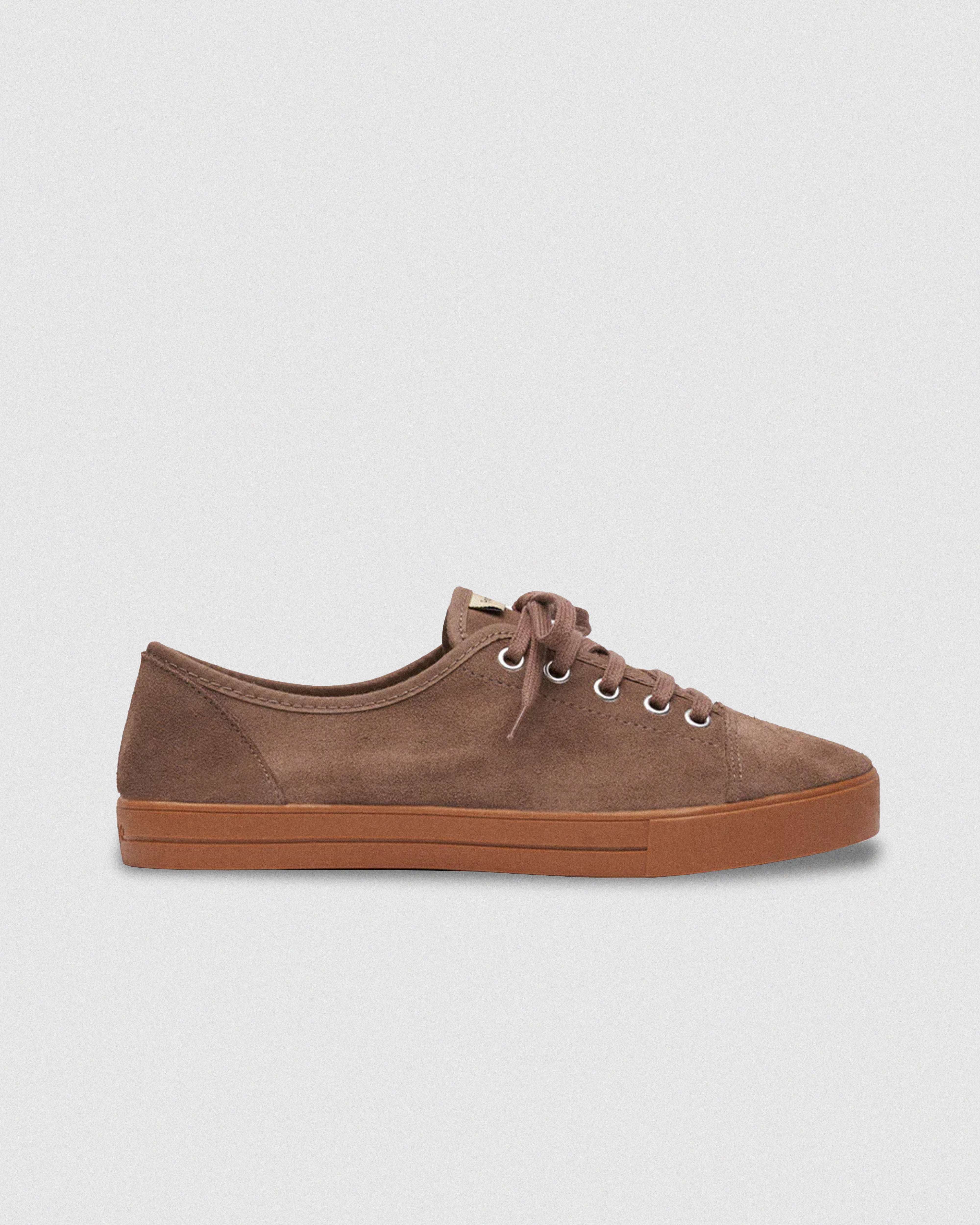 Zapatillas FoogaPlan ONE Teddy marrón vista lateral, sneakers premium