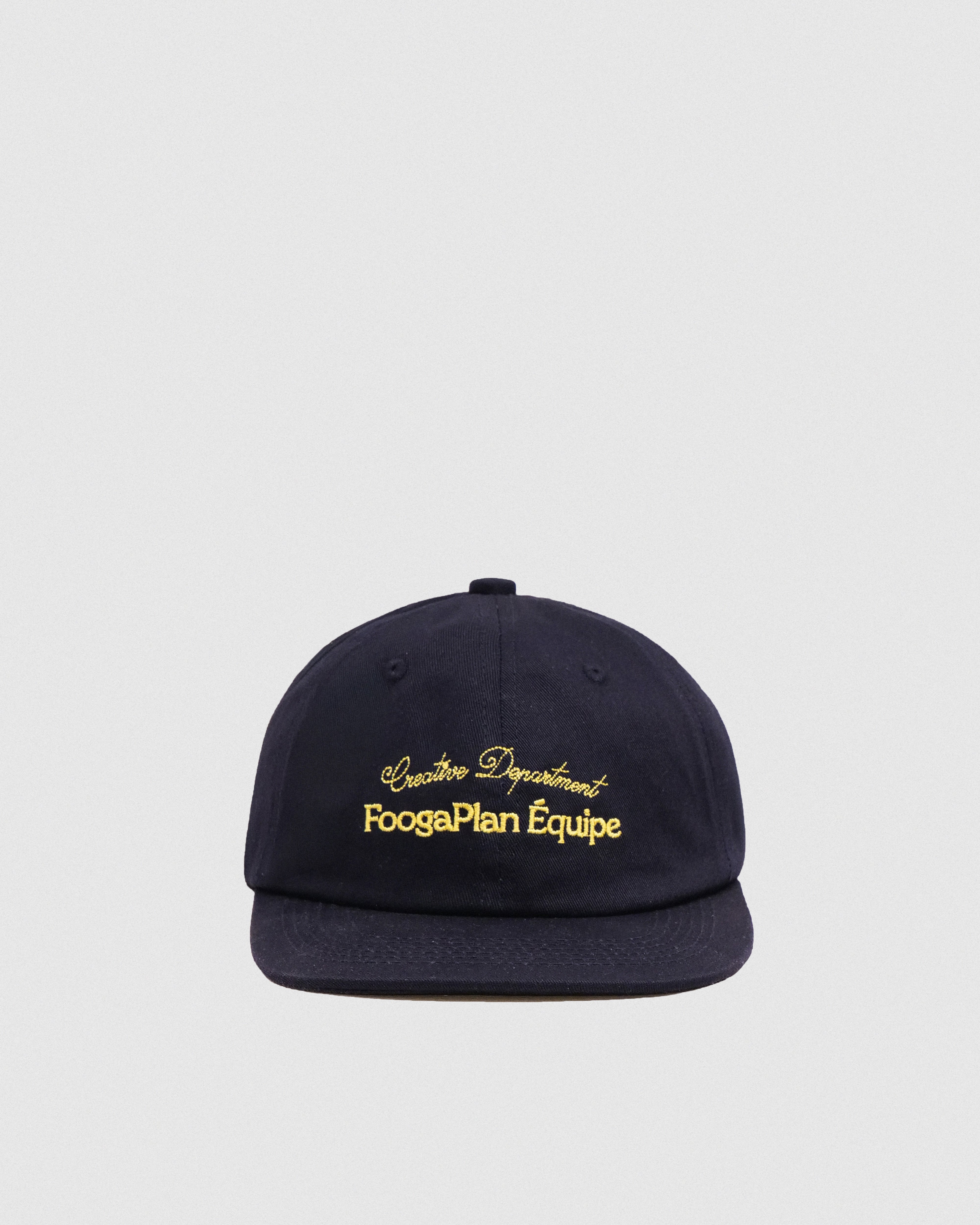 Gorra navy Équipe de FoogaPlan - vista frontal con logo bordado