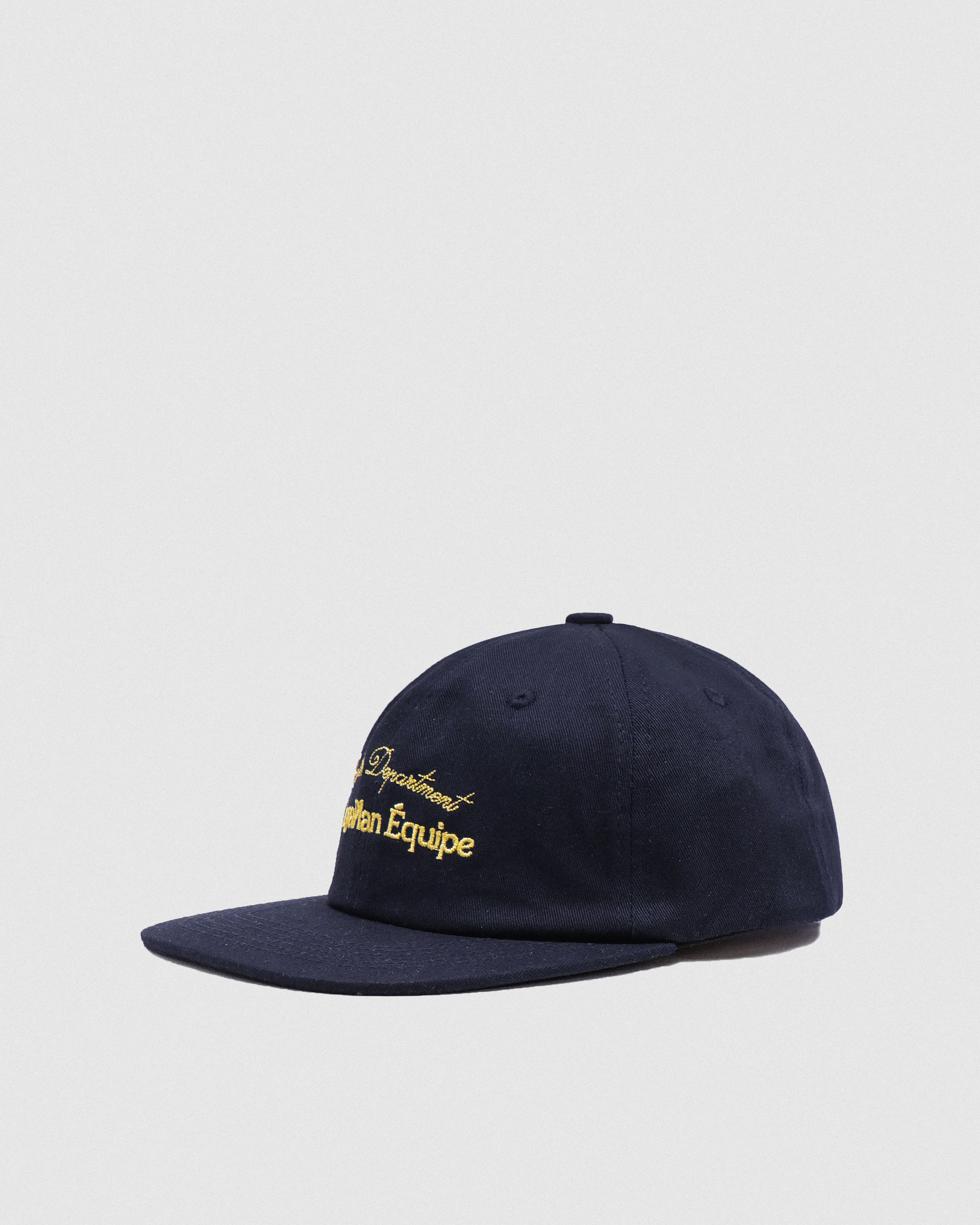 Gorra navy Équipe de FoogaPlan - vista lateral con bordado premium