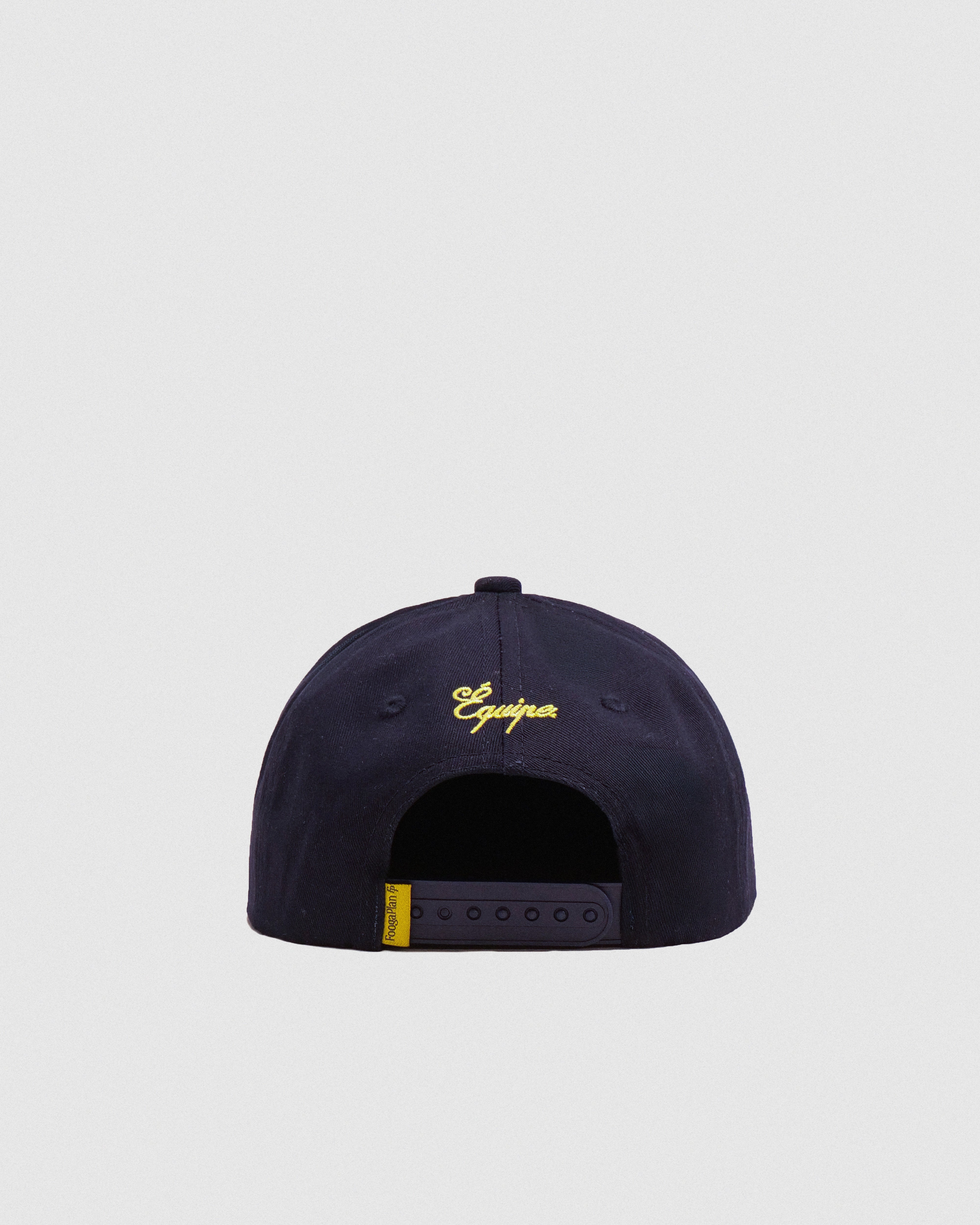 Gorra navy Équipe de FoogaPlan - vista trasera con cierre ajustable