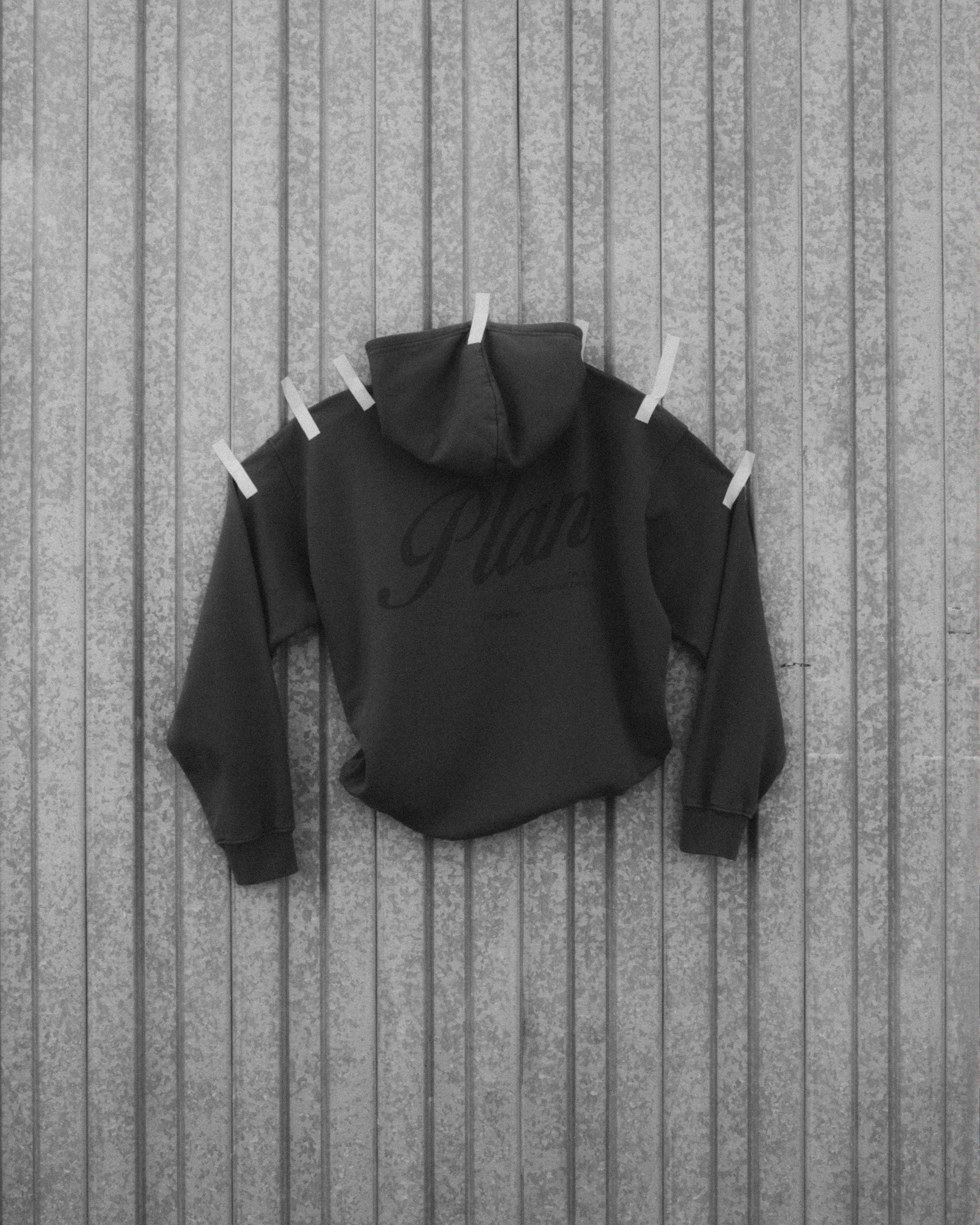 sudadera hoodie capucha negro serigrafía bordado algodón foogaplan unisex