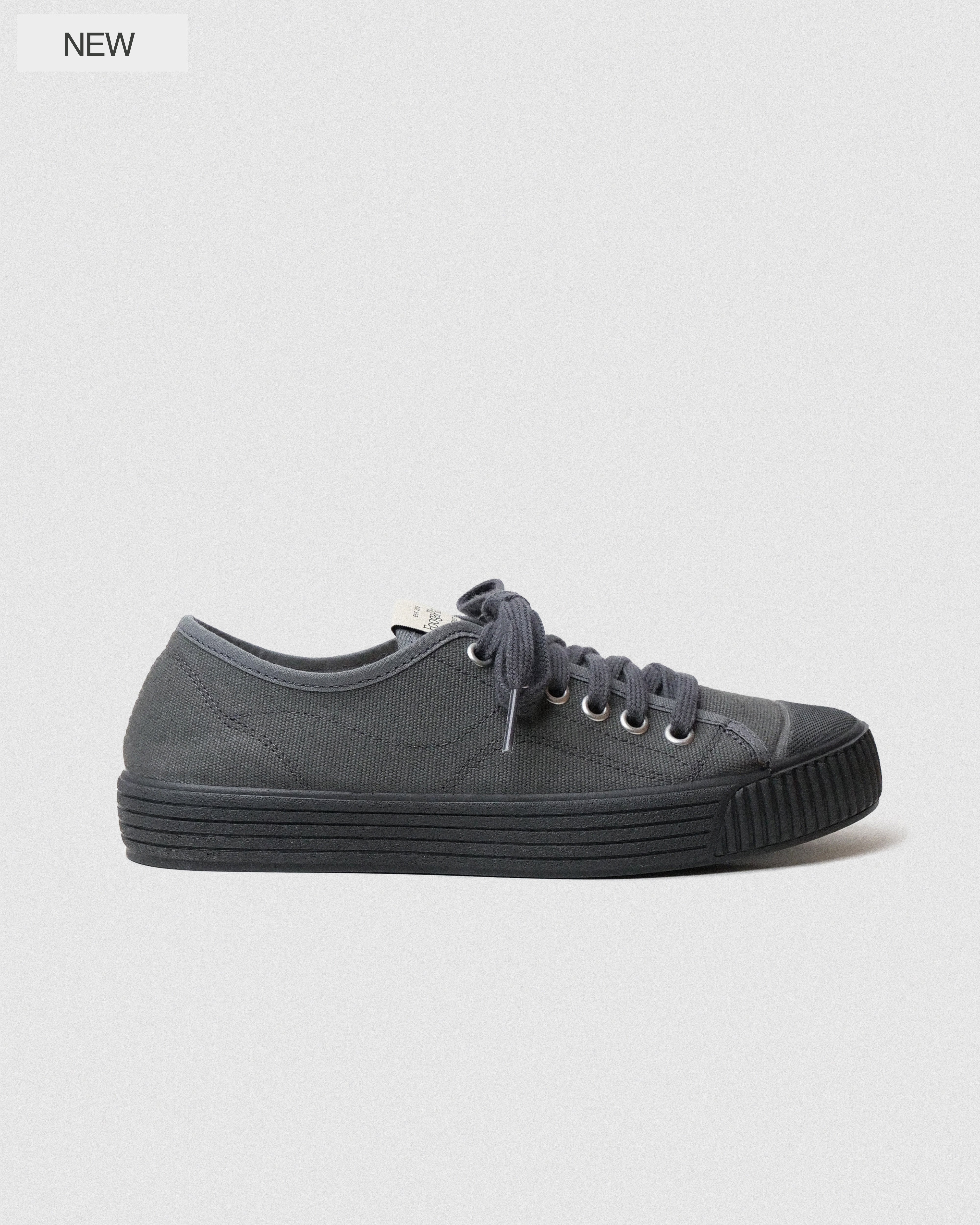 Zapatillas CHUCK Shadow gris loneta vista lateral - sneakers hechas en España FoogaPlan