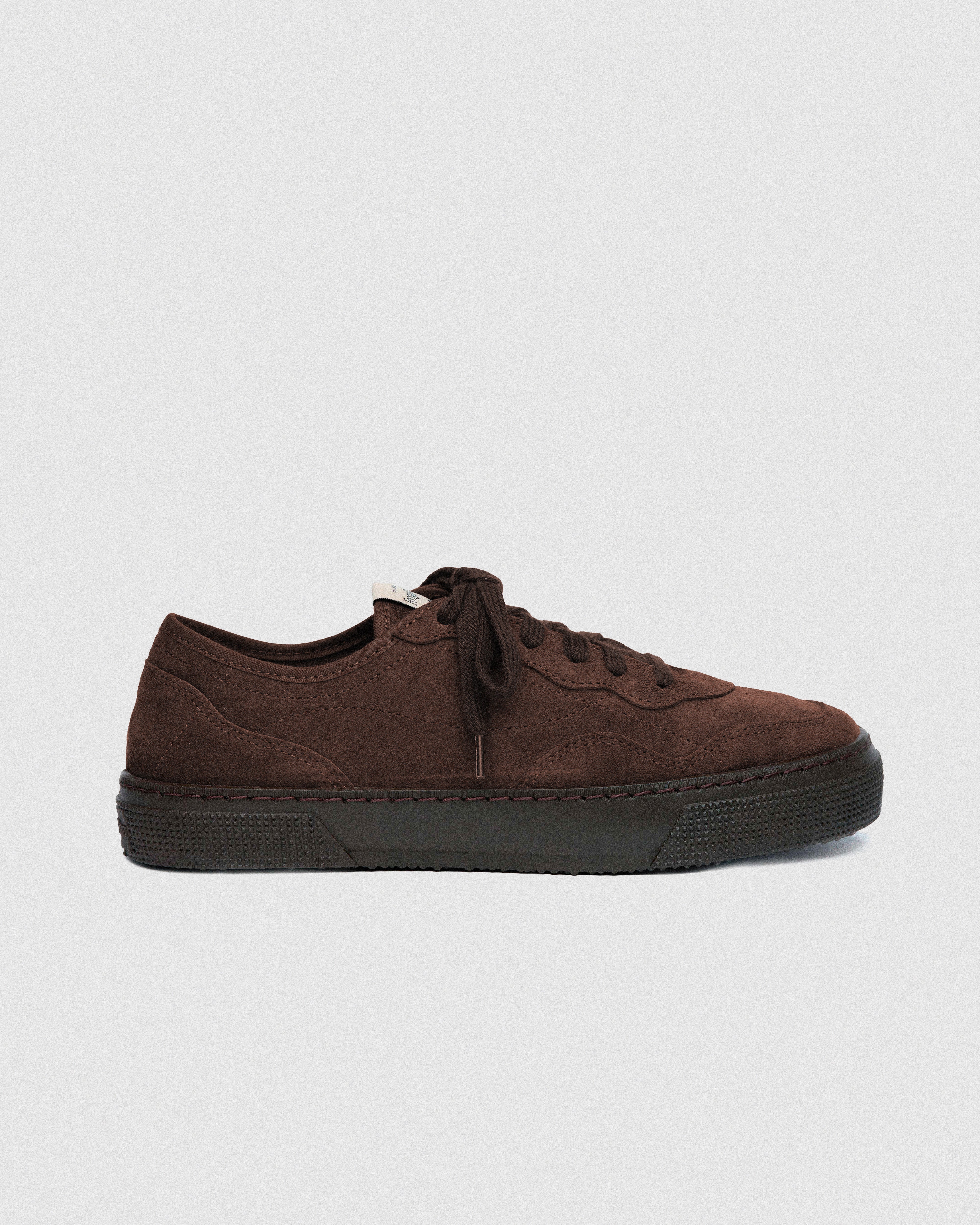 Zapatillas TROY Cocoa marrón serraje - Vista lateral