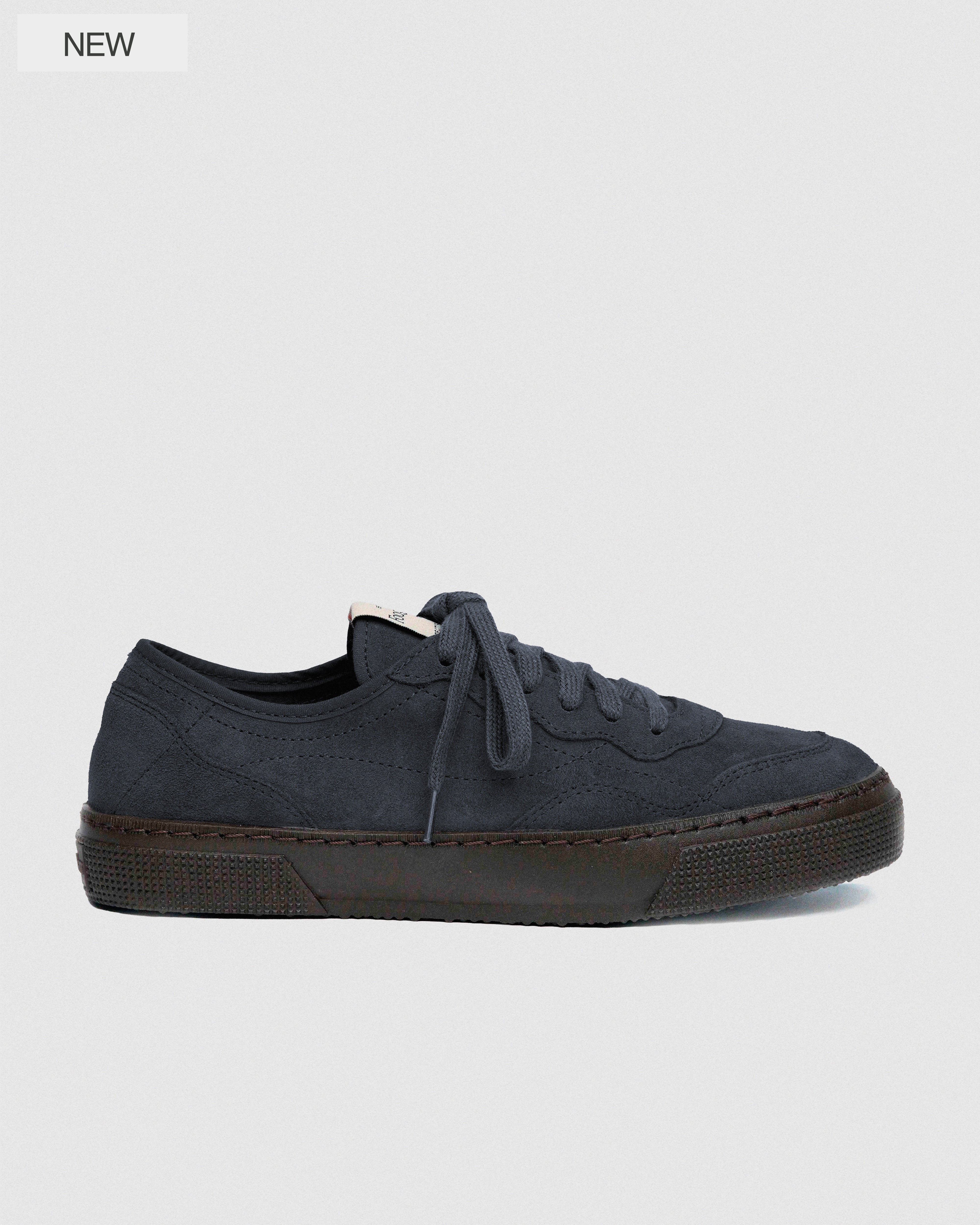 Zapatillas TROY Oxford navy ante vista lateral - sneakers hechas en España FoogaPlan