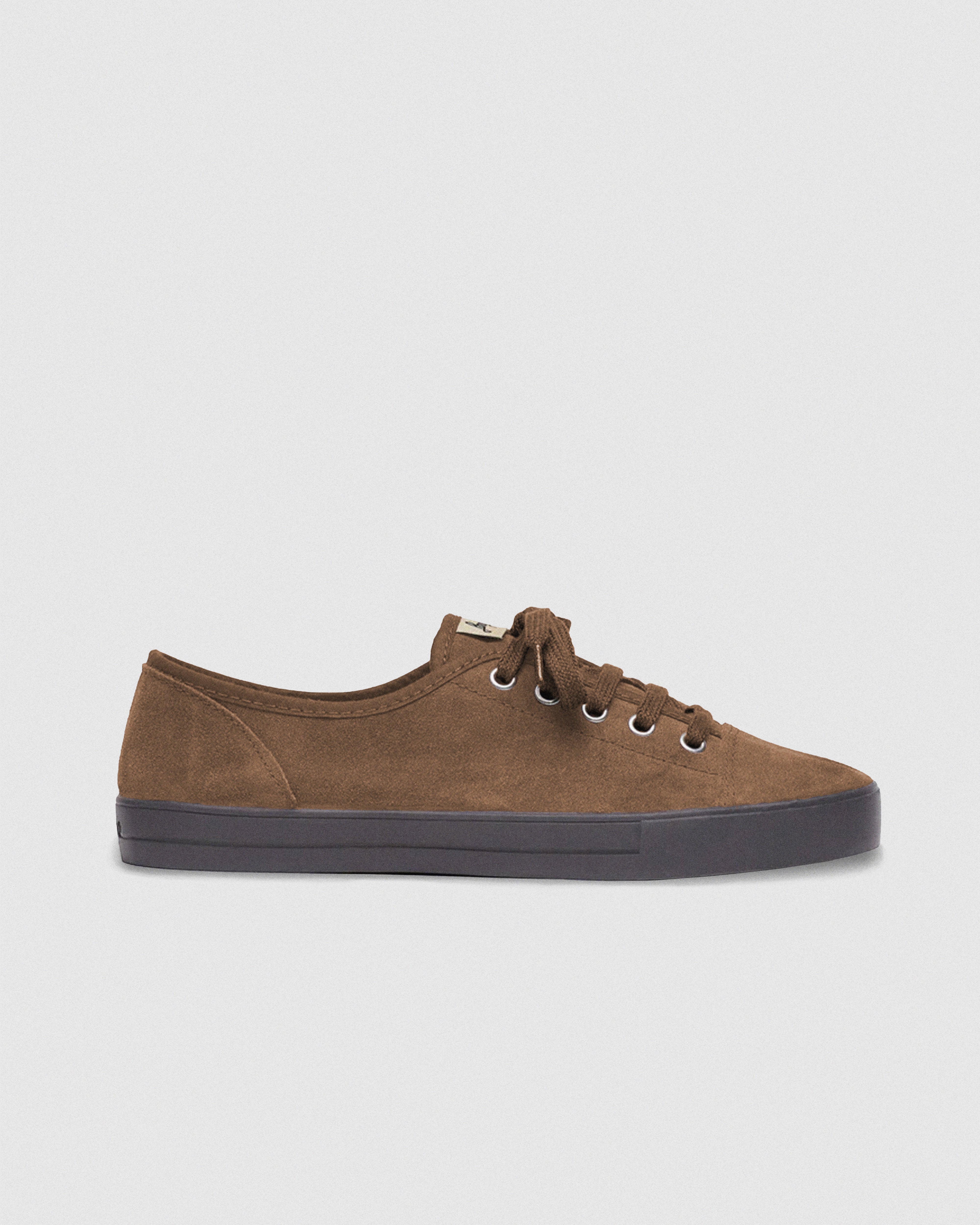 Zapatillas FoogaPlan ONE Military marrón vista lateral - Calzado urbano made in Spain