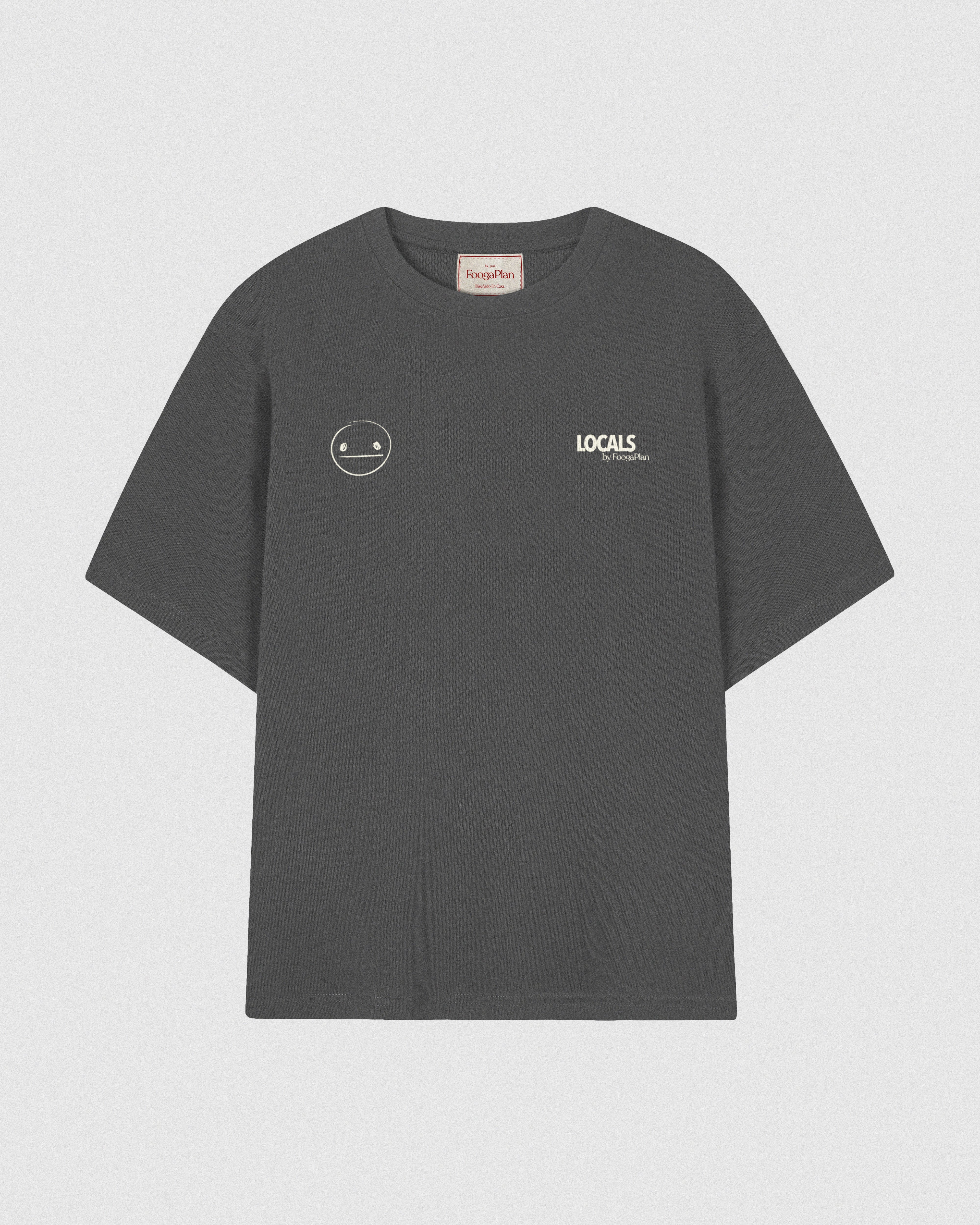Camiseta Only Locals gris oscuro vista frontal