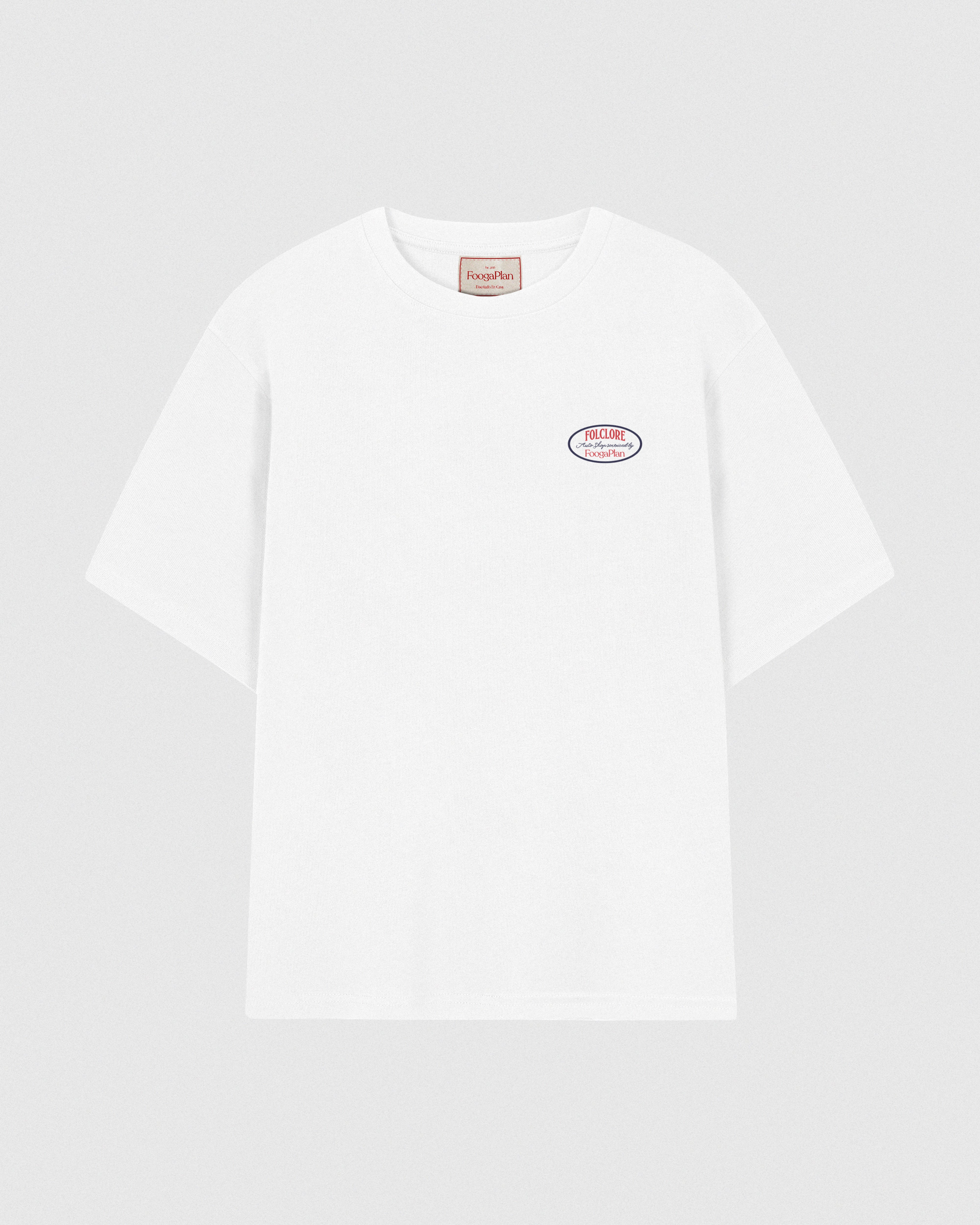 Camiseta Auto Shop blanco FoogaPlan x Folclore - Print vista delantera