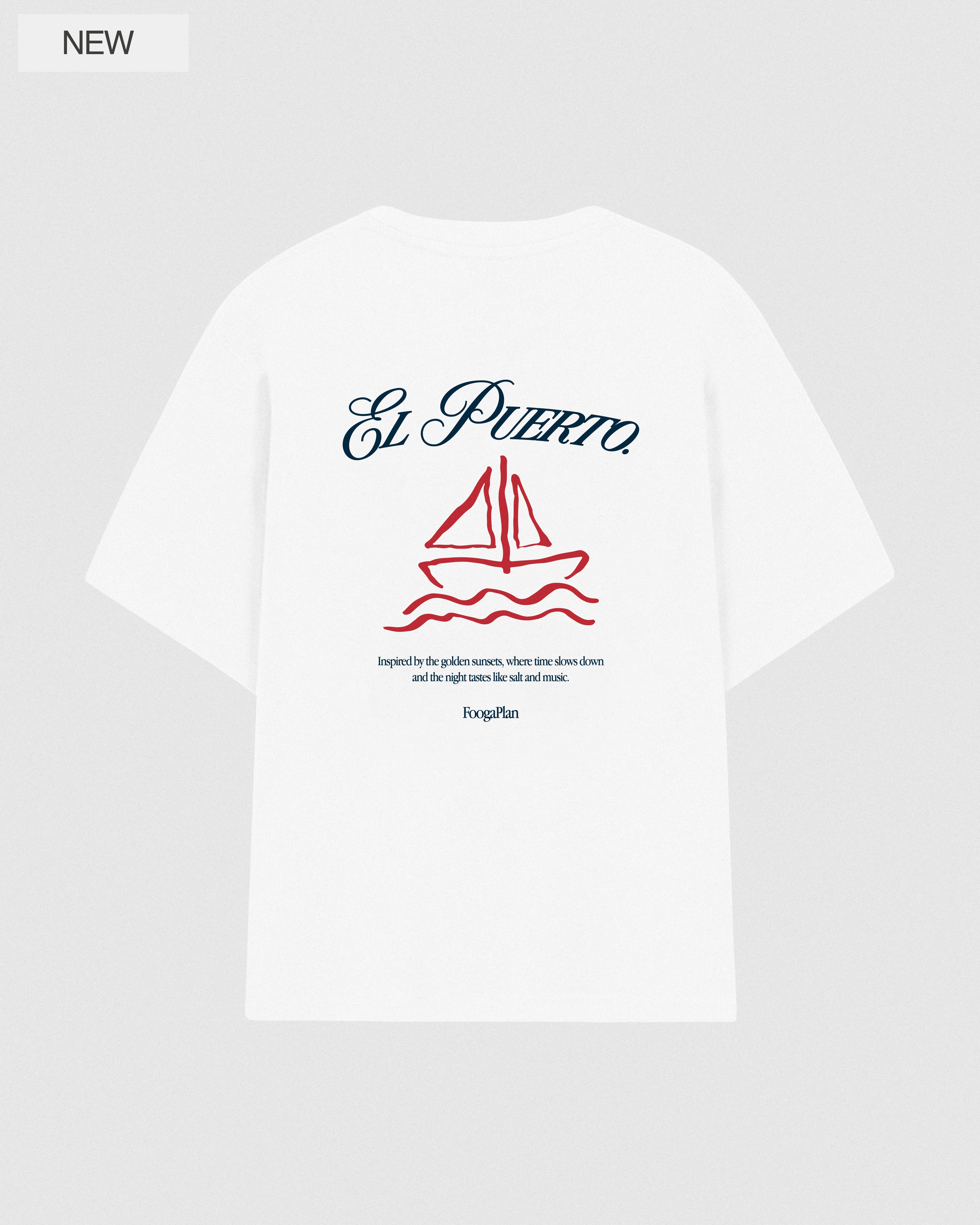 camiseta manga corta blanco serigrafía algodón foogaplan unisex 