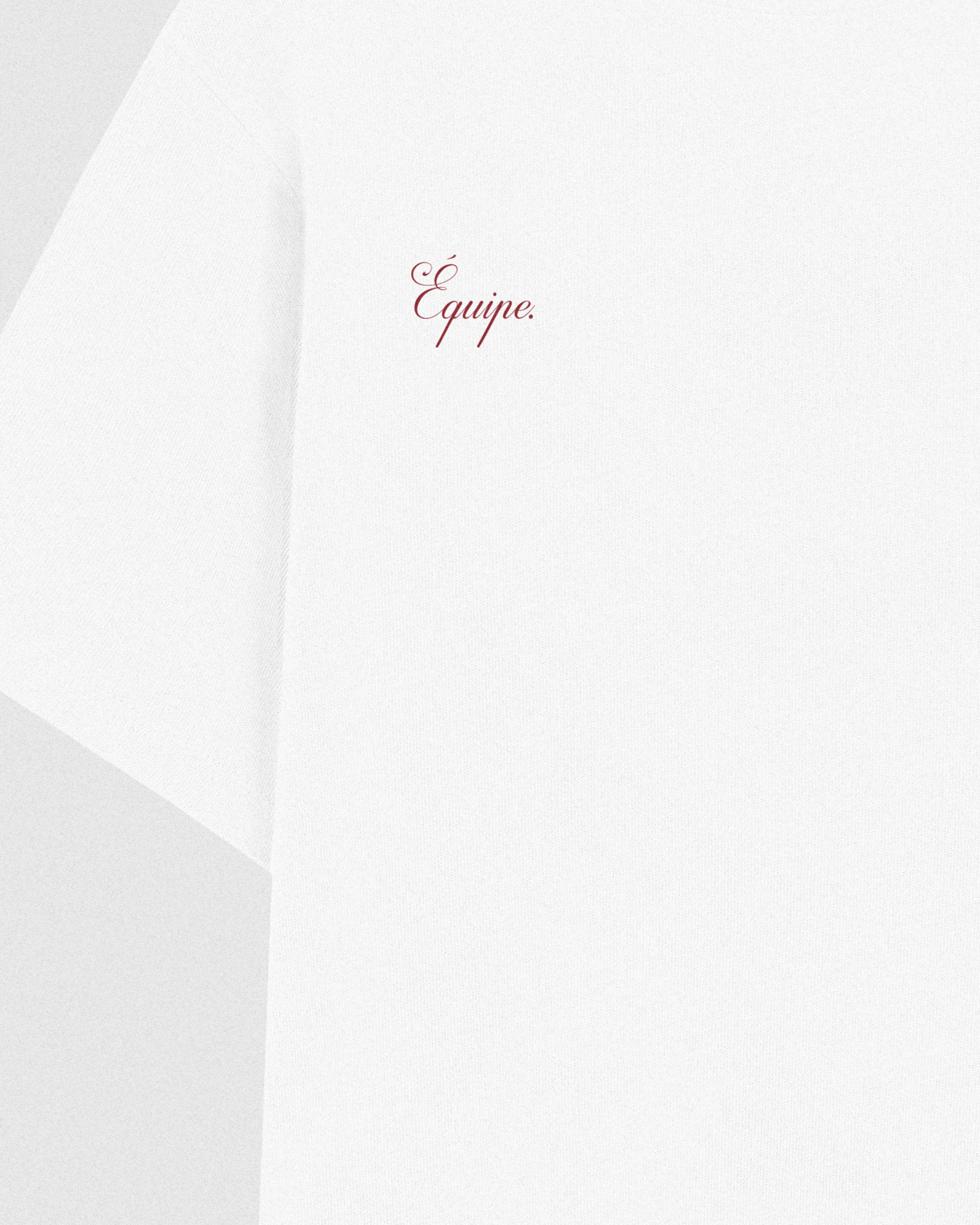 Detalle frontal camiseta Équipe Burdeos FoogaPlan - bestseller algodón premium