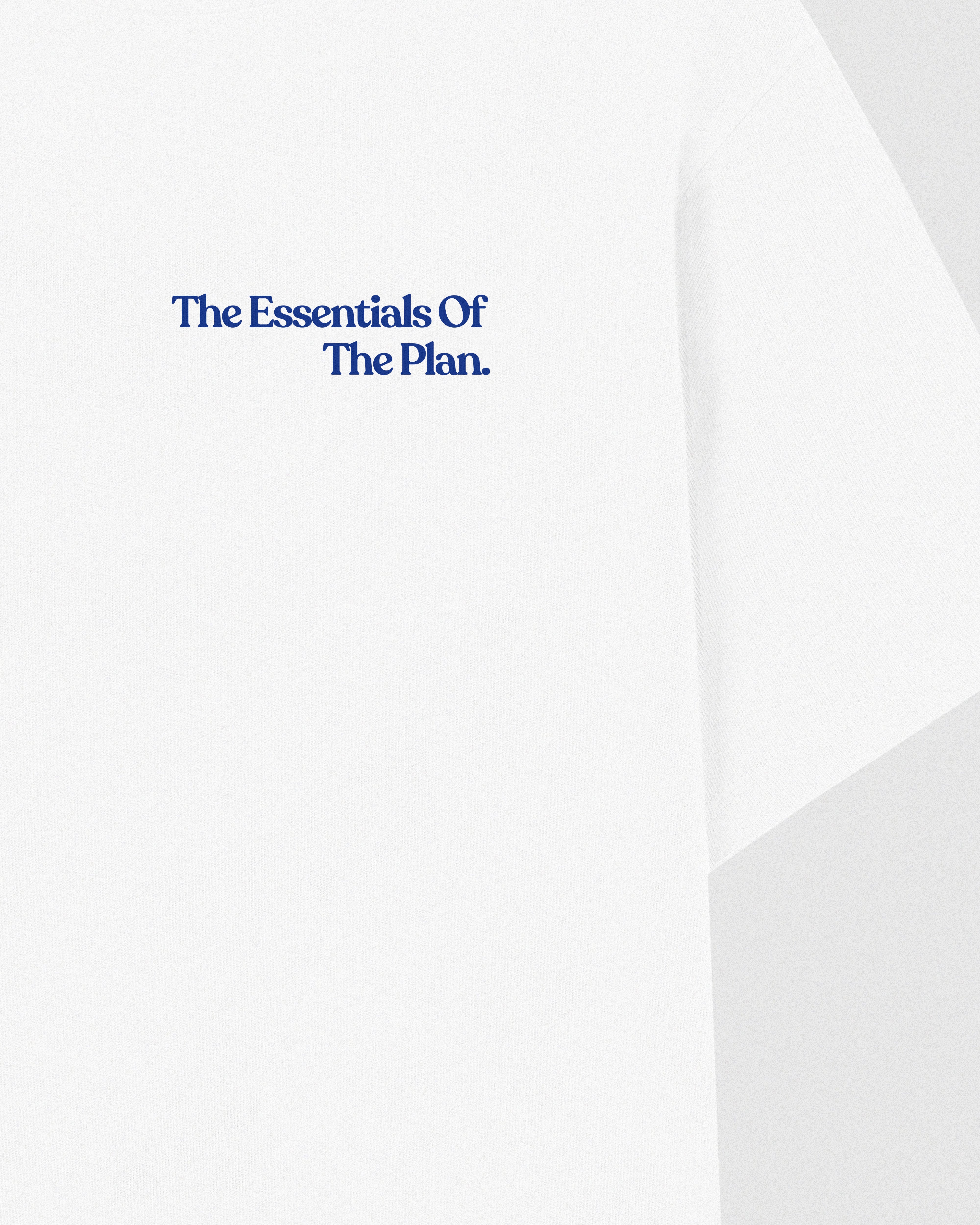 Detalle estampado frontal camiseta The Essentials - starter pack vino edición limitada