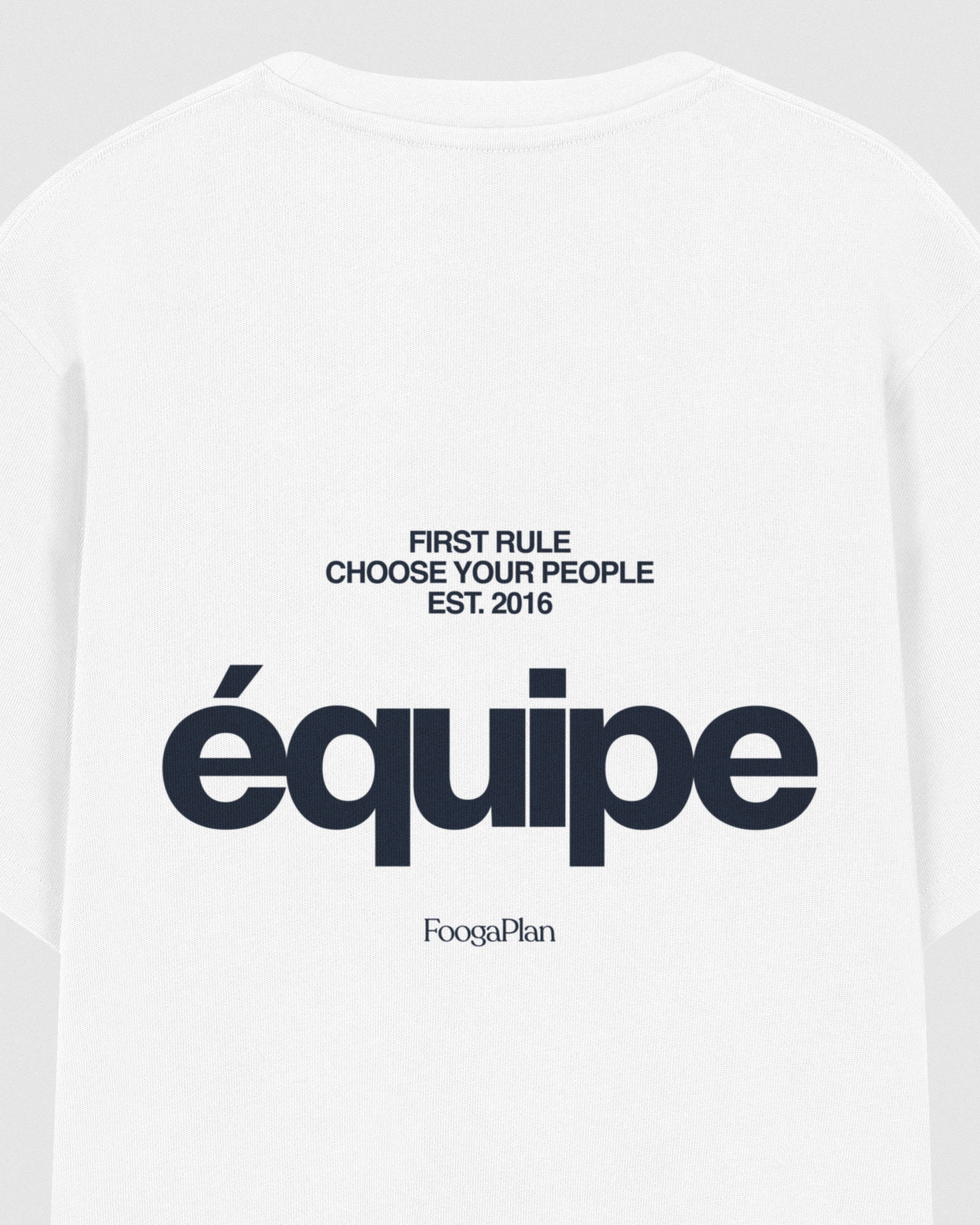 Camiseta First Rule blanco FoogaPlan - vista detalle trasera