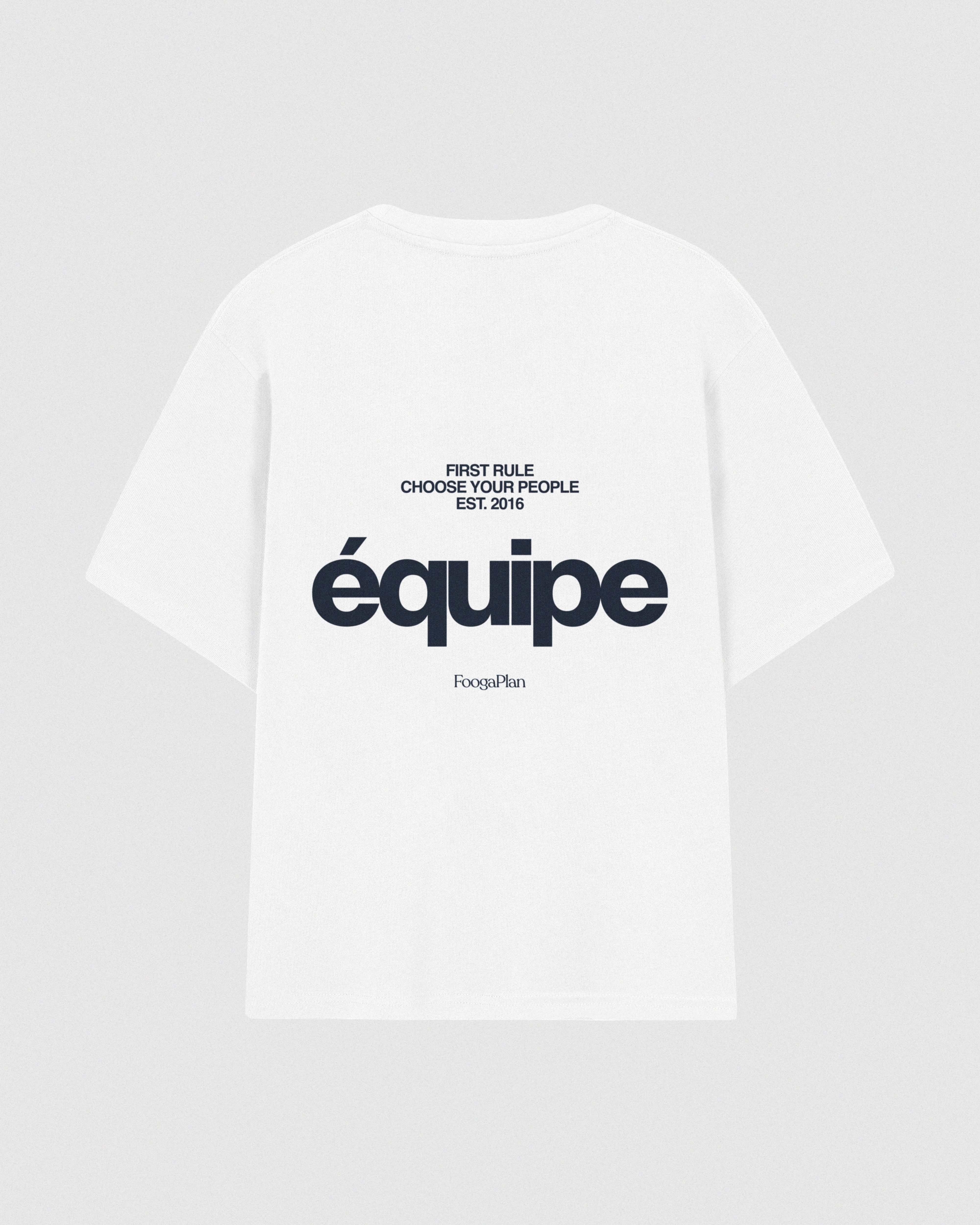 Camiseta First Rule blanco FoogaPlan - vista trasera