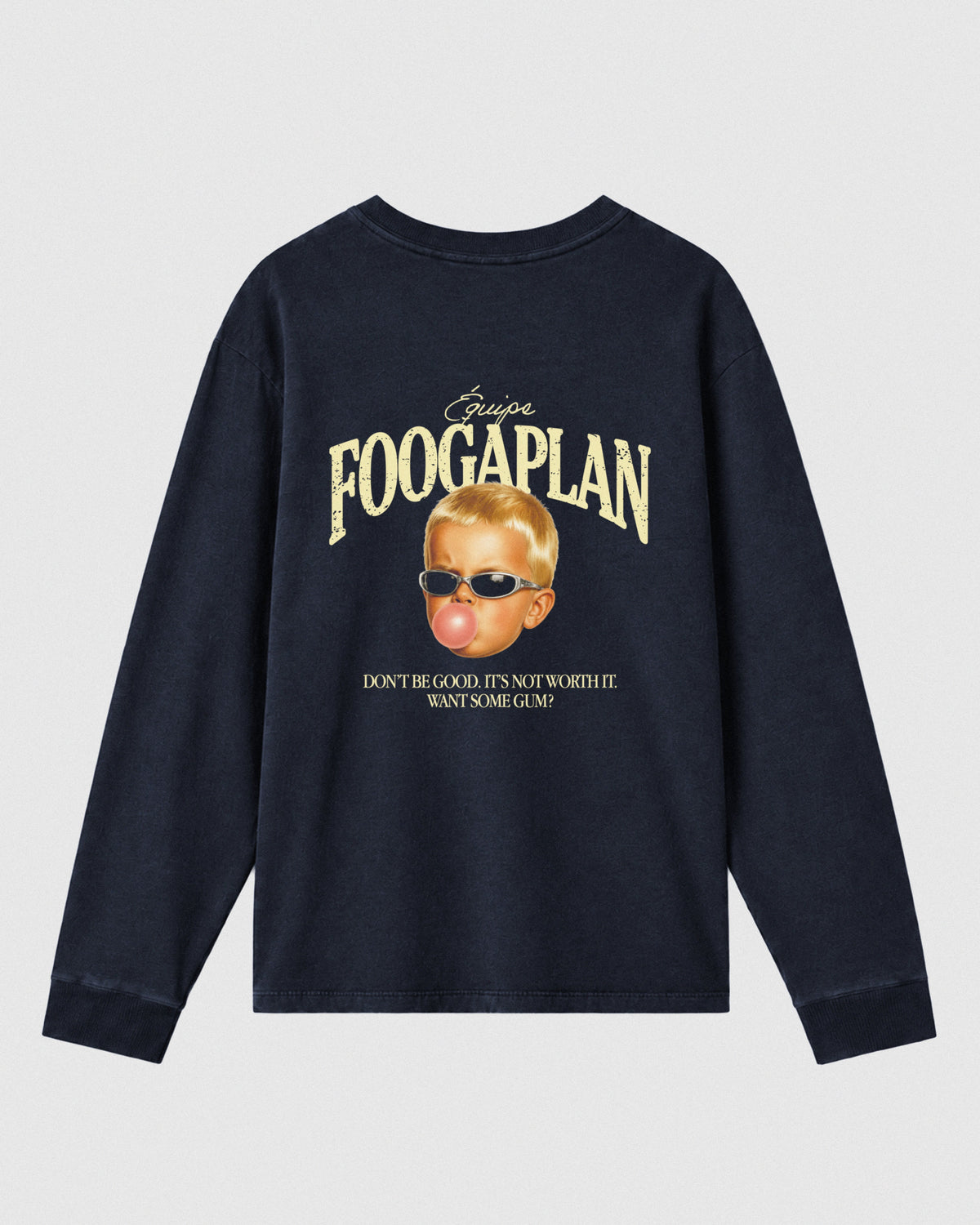 Camiseta Gum Long-Sleeve azul marino FoogaPlan - vista trasera alternativa