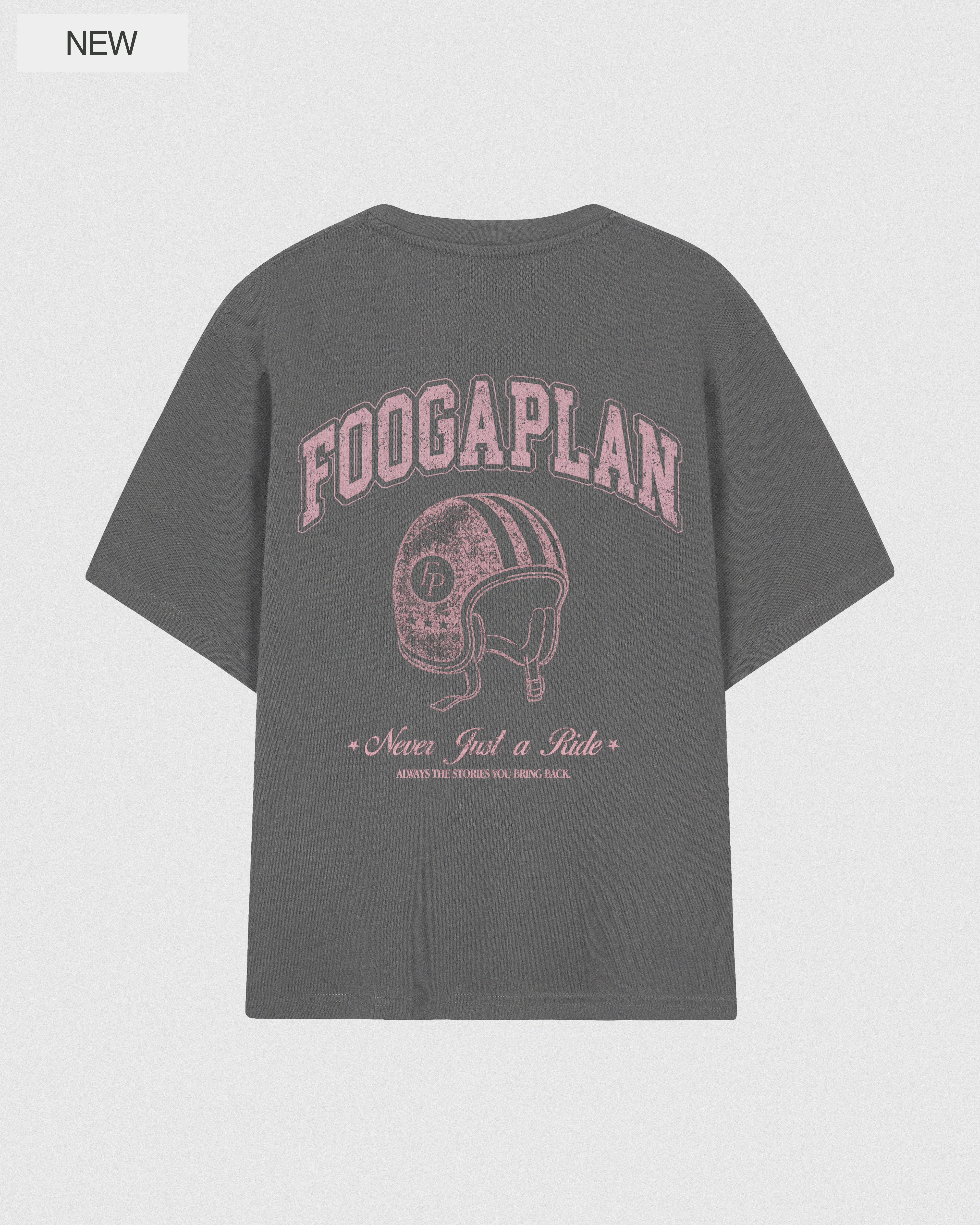 Camiseta Just a Ride gris FoogaPlan - vista print trasero espalda