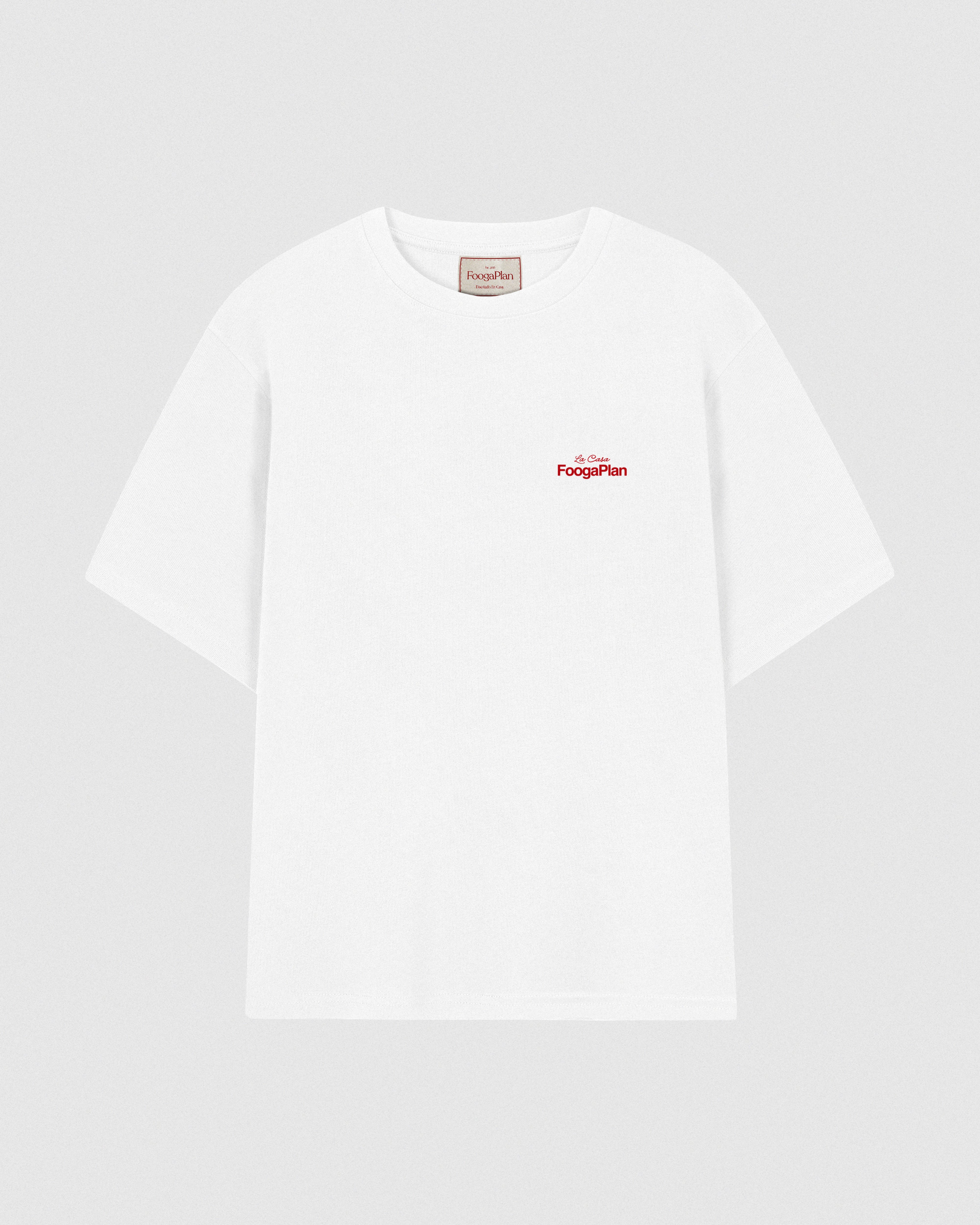 Camiseta La Casa blanco FoogaPlan - vista frontal