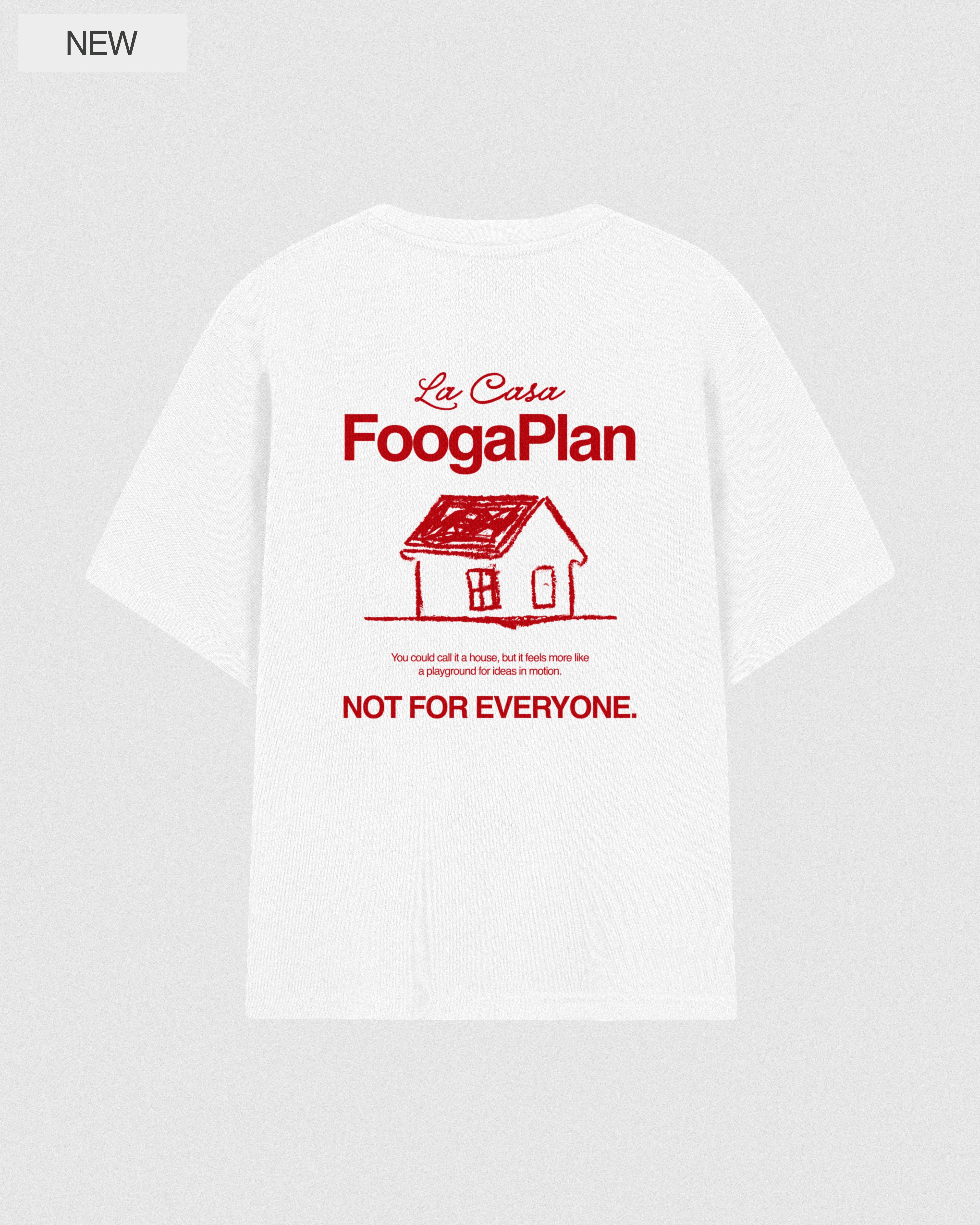 Camiseta La Casa blanco FoogaPlan - vista trasera