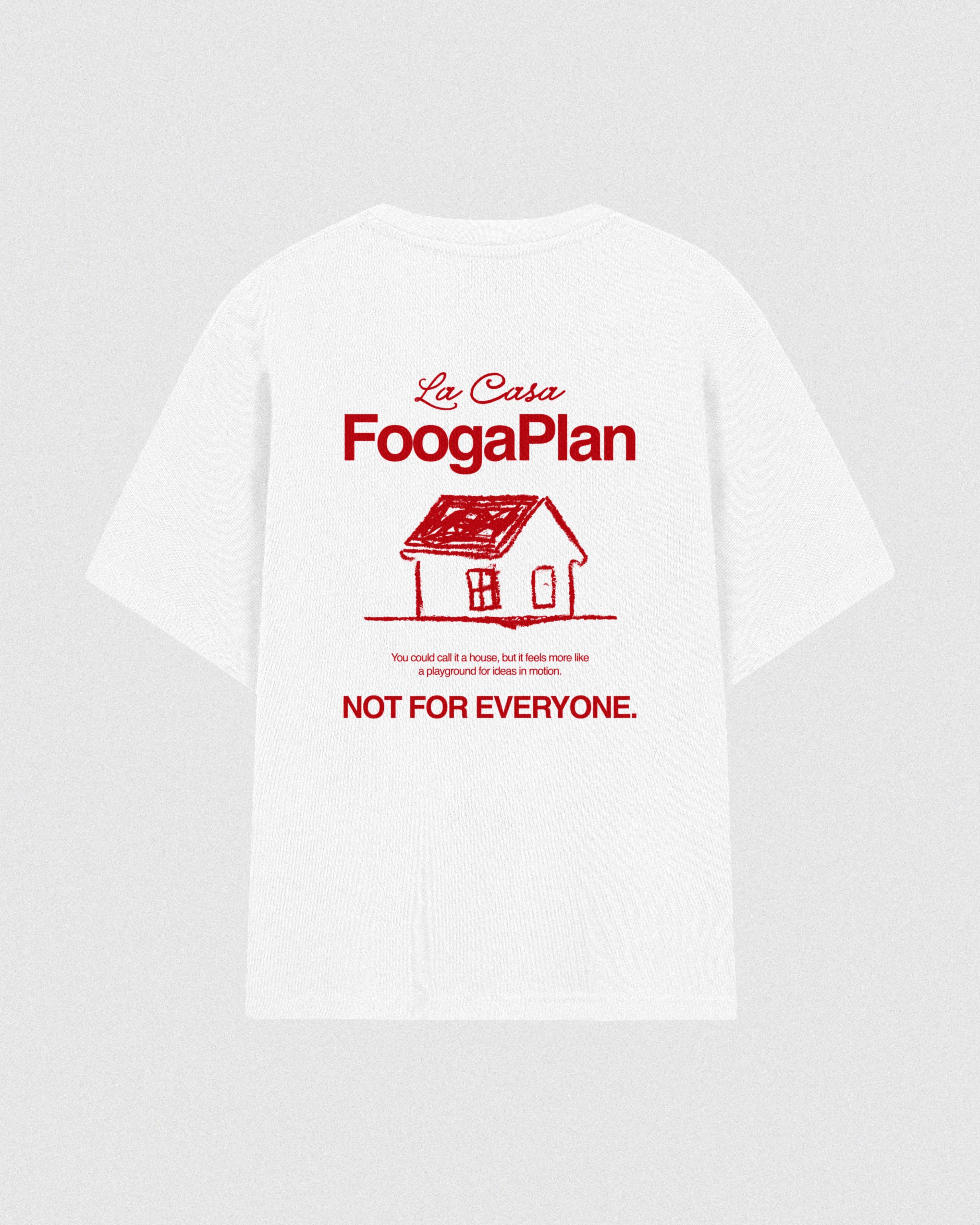 Camiseta La Casa blanco FoogaPlan - vista trasera