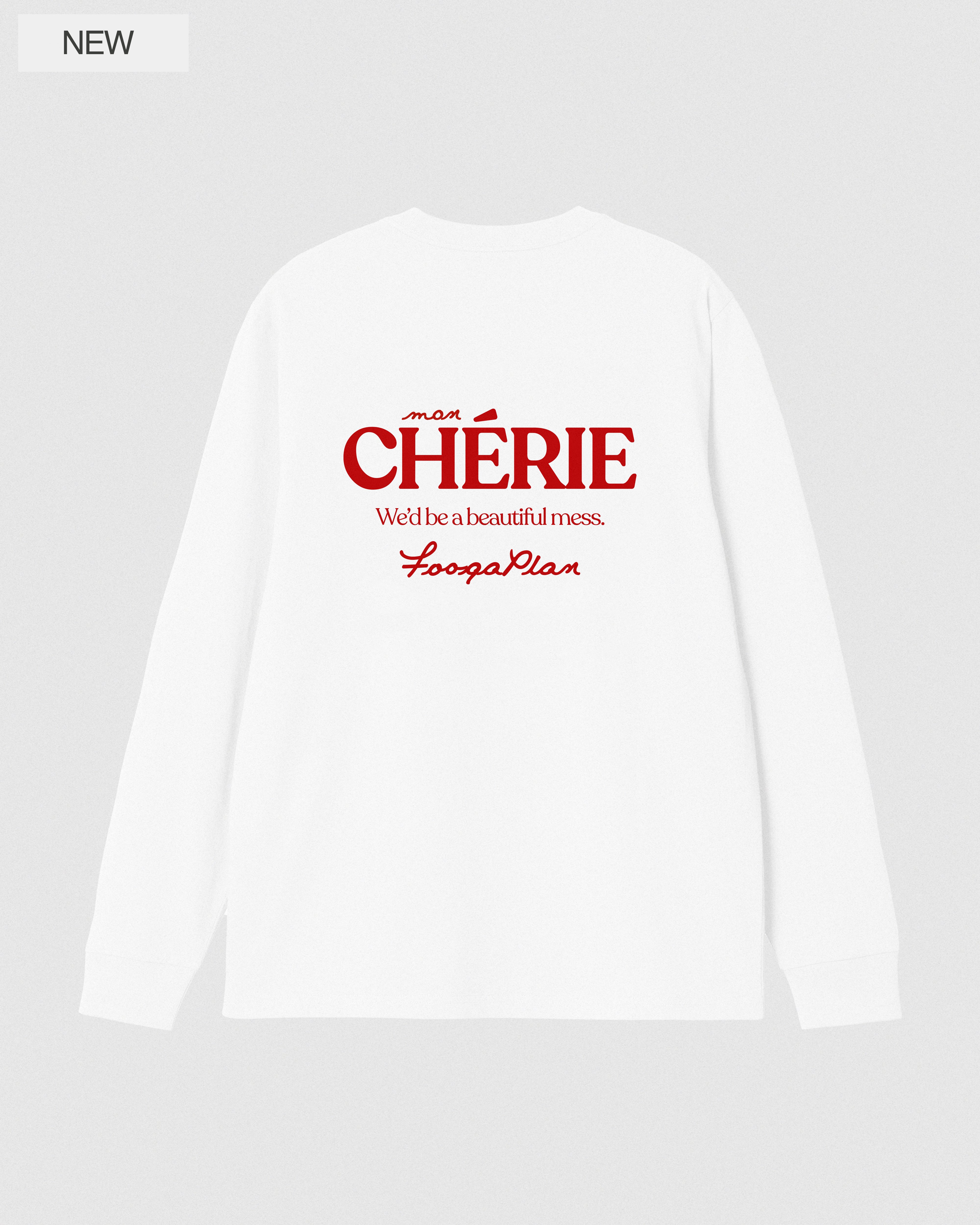 camiseta manga larga blanco serigrafía algodón foogaplan unisex