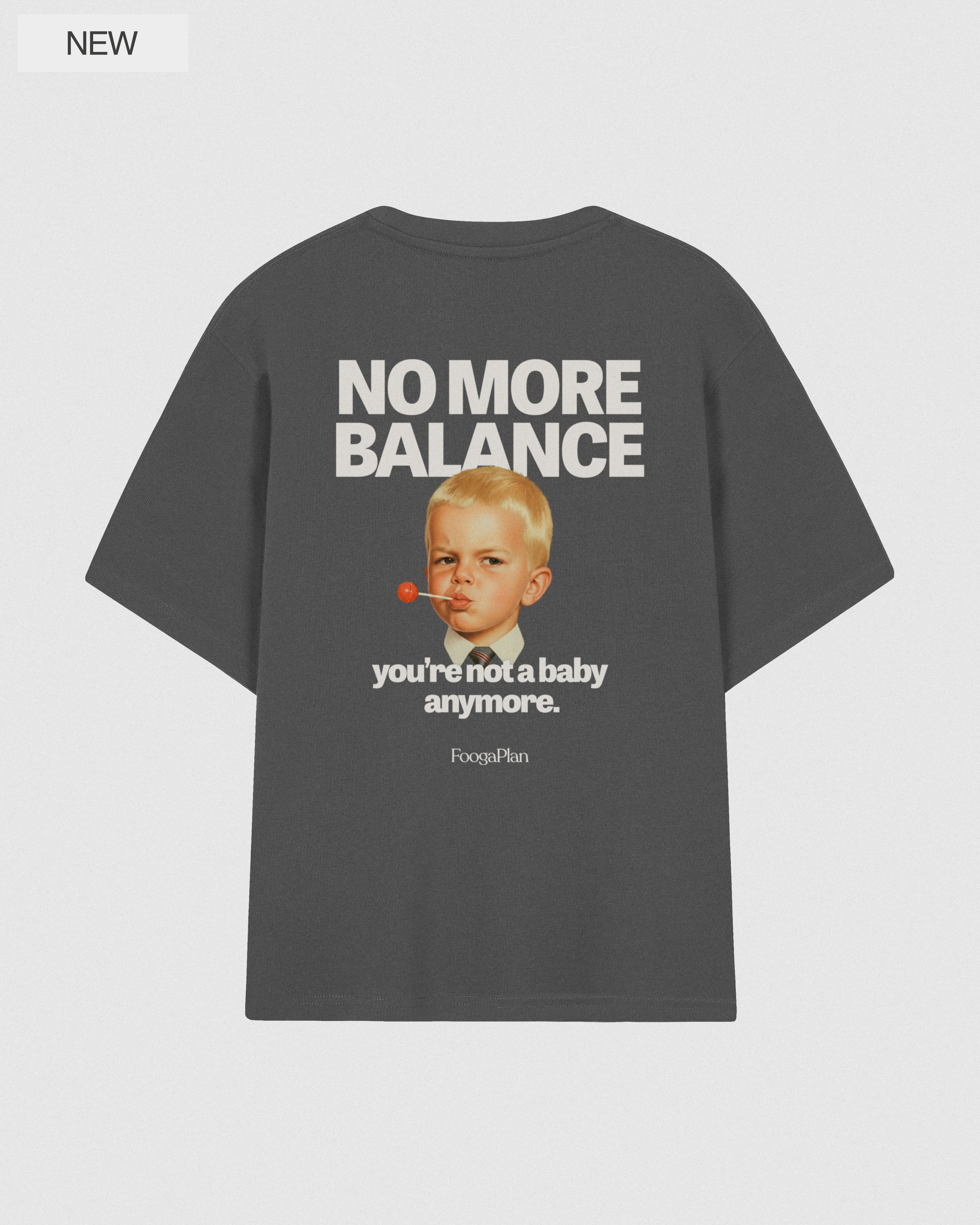 Camiseta No More Balance KID gris Foogaplan - vista trasera
